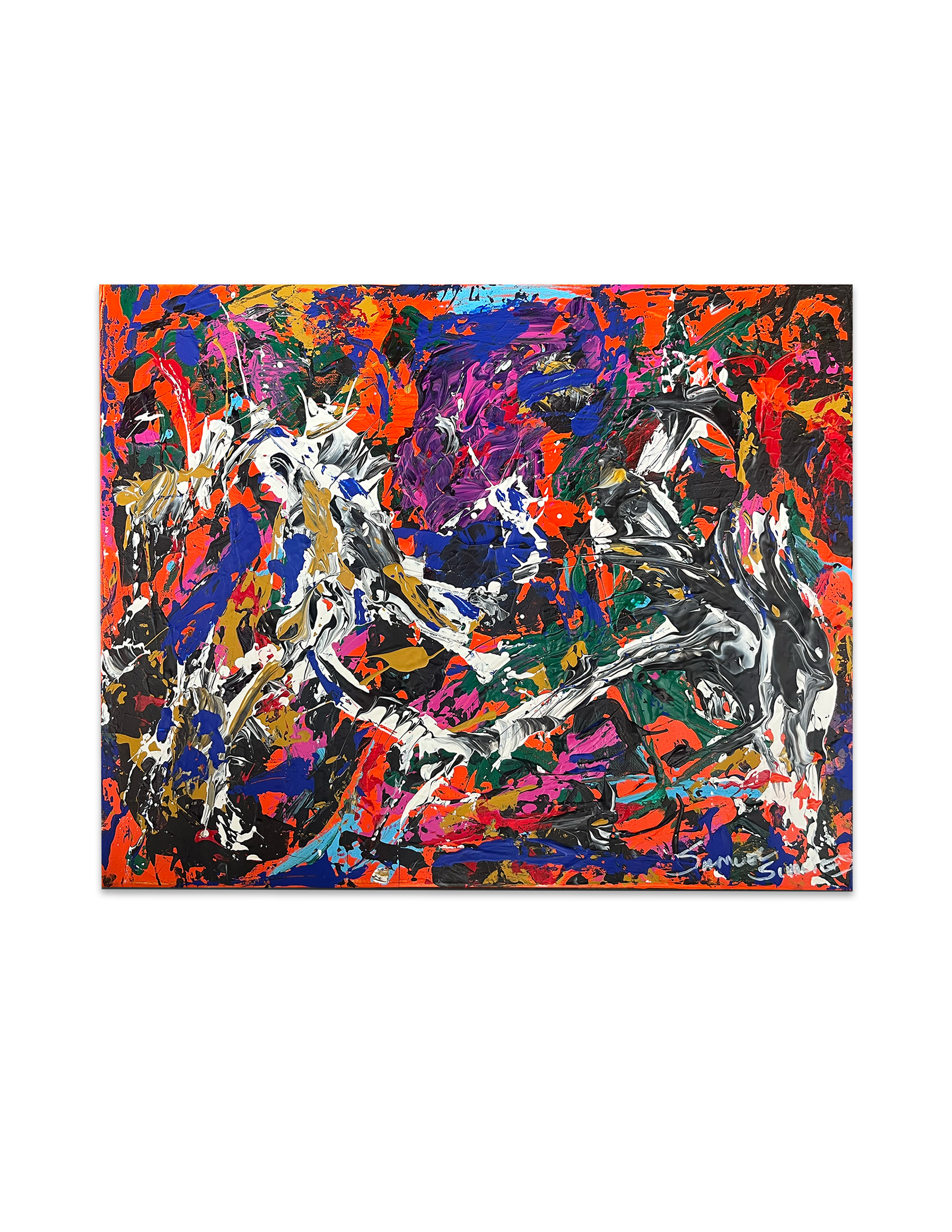 "Holidays" 
Acrylic Canvas Painting 
20" x " x 16"
c. 2025