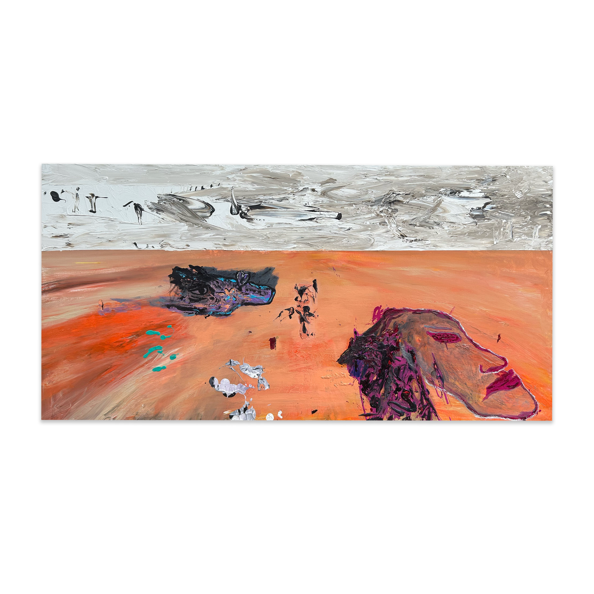 "Dimensions Emerge" 
Acrylic Canvas Painting 
80" x 40" x 1"
c. 2026