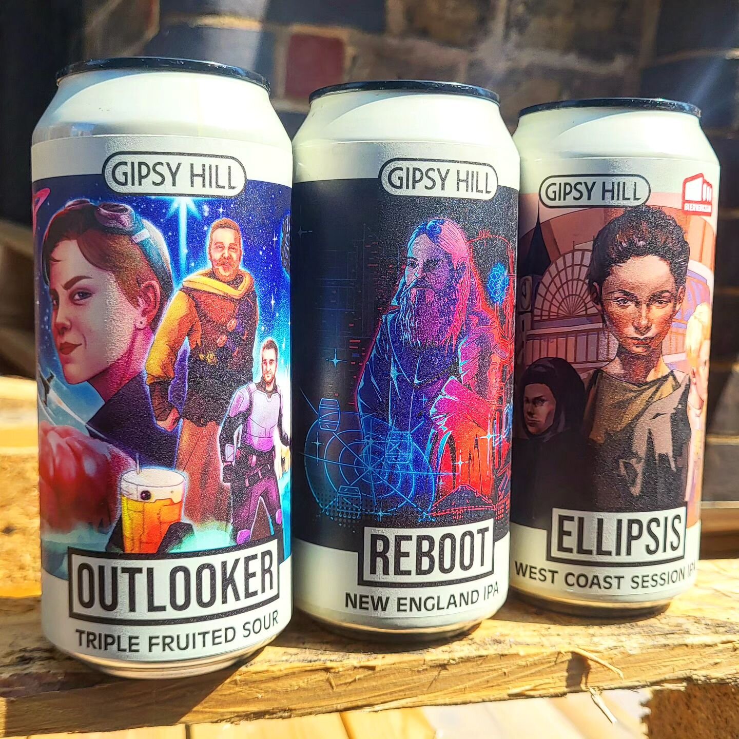 The force is strong with these new cans from @gipsyhillbrew 

Outlooker
5.4% Triple Fruited Sour

Reboot 
6% New England IPA

Ellipsis
4% West Coast Session IPA

#gipsyhill #clickandcollectservice #onlineshop #artandcraft #purveyorsoflovelystuff #bot