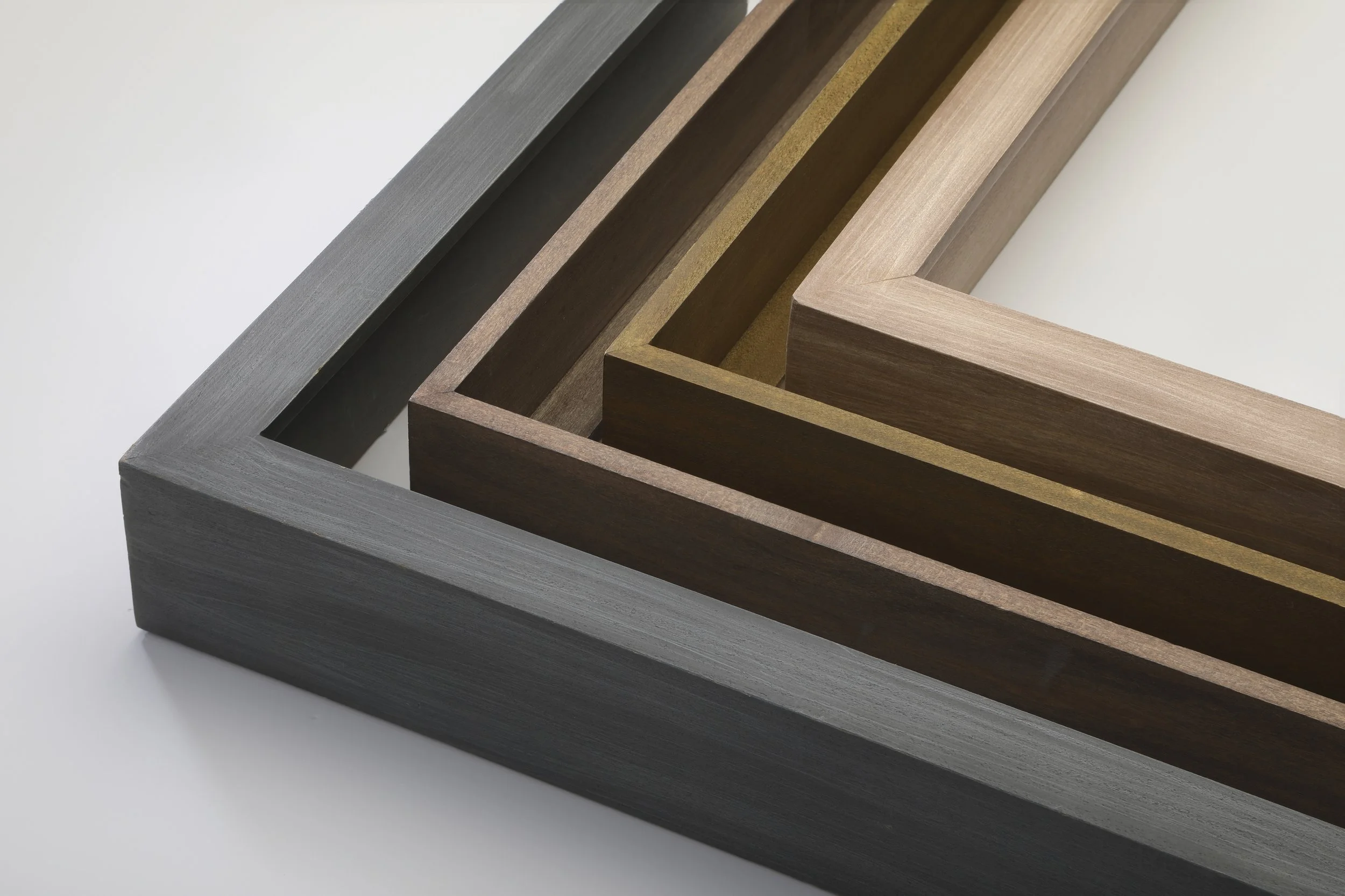 in-house custom stained frames