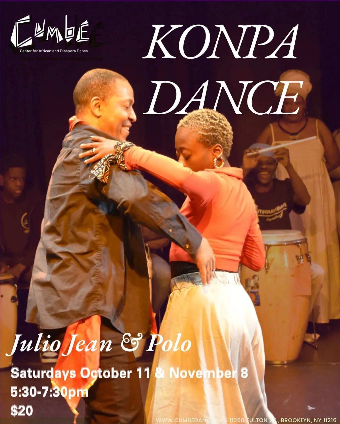 🇭🇹Konpa is back !

Konpa is a soulful Haitian couples dance rooted in meringue, jazz, and Vodou rhythms.  Born in Haiti in the 1950&rsquo;s with the sounds of Ensemble Aux Callebasses, Konpa quickly spread throughout the Caribbean, leaving its mark