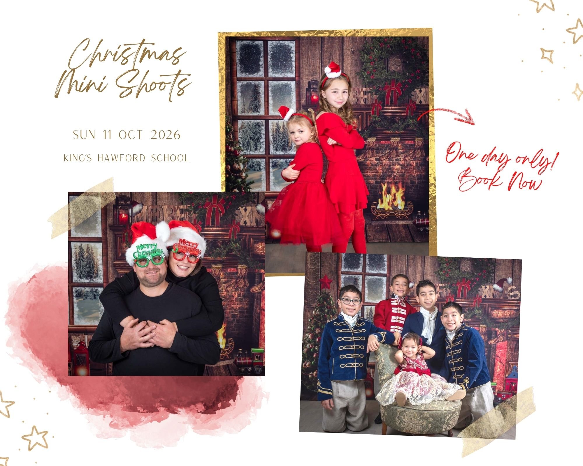 families and couples during a Christmas family photo shoot.