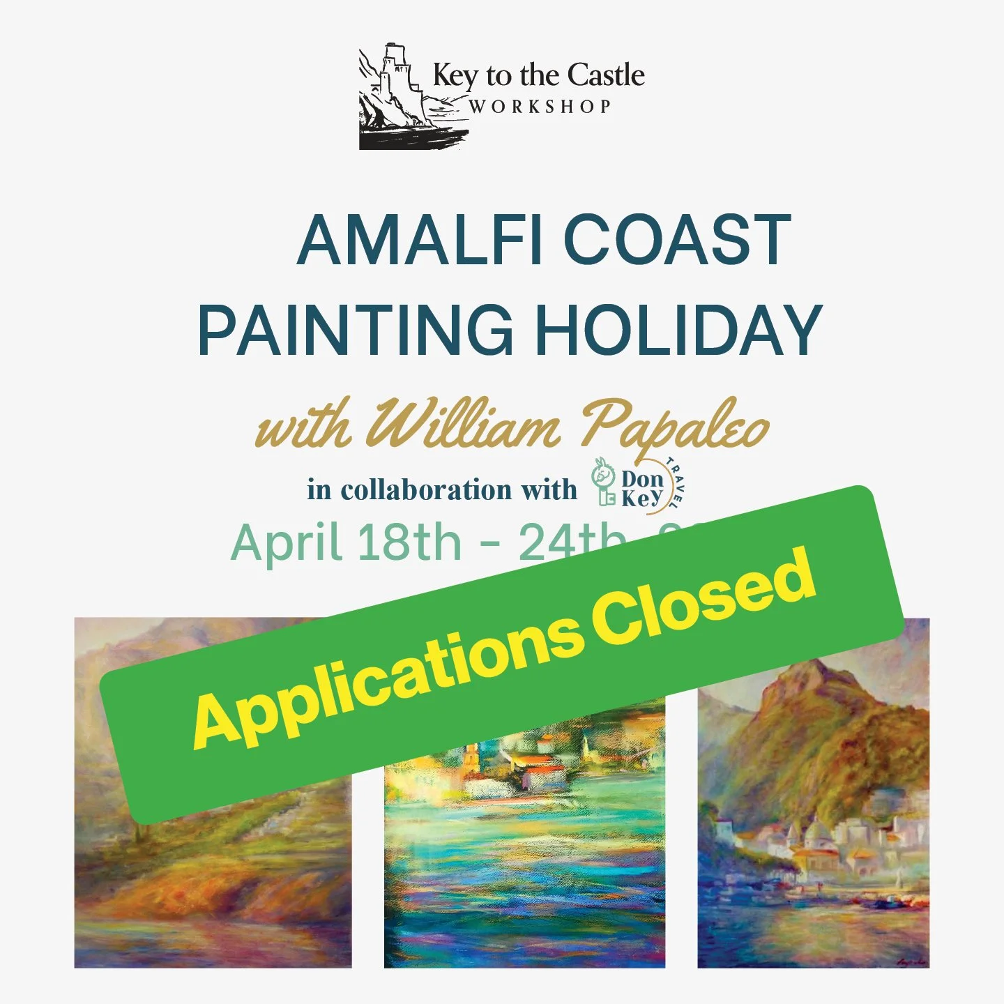 AMALFI COAST  PAINTING HOLIDAY  with William Papaleo