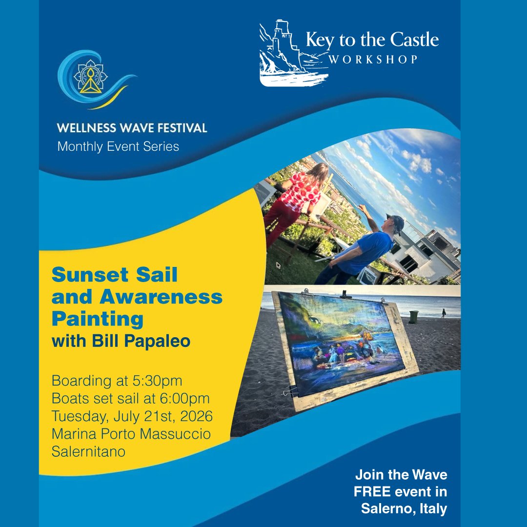 Sunset Sail & Awareness Painting in Italy w/ Bill Papaleo