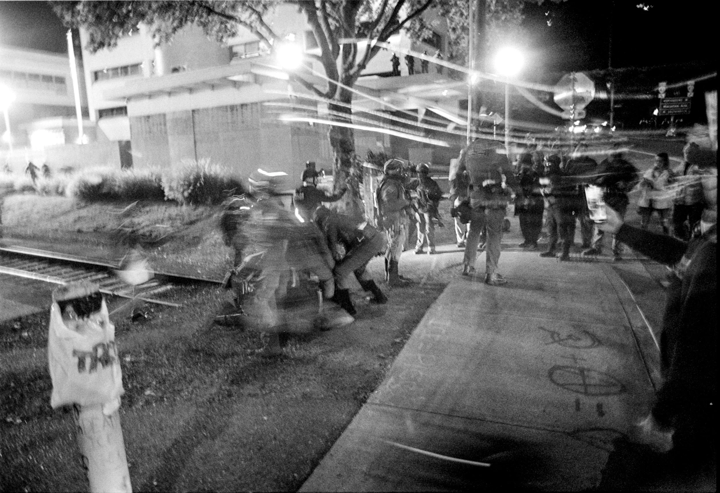 Ice protester being detained Portland-35mm film