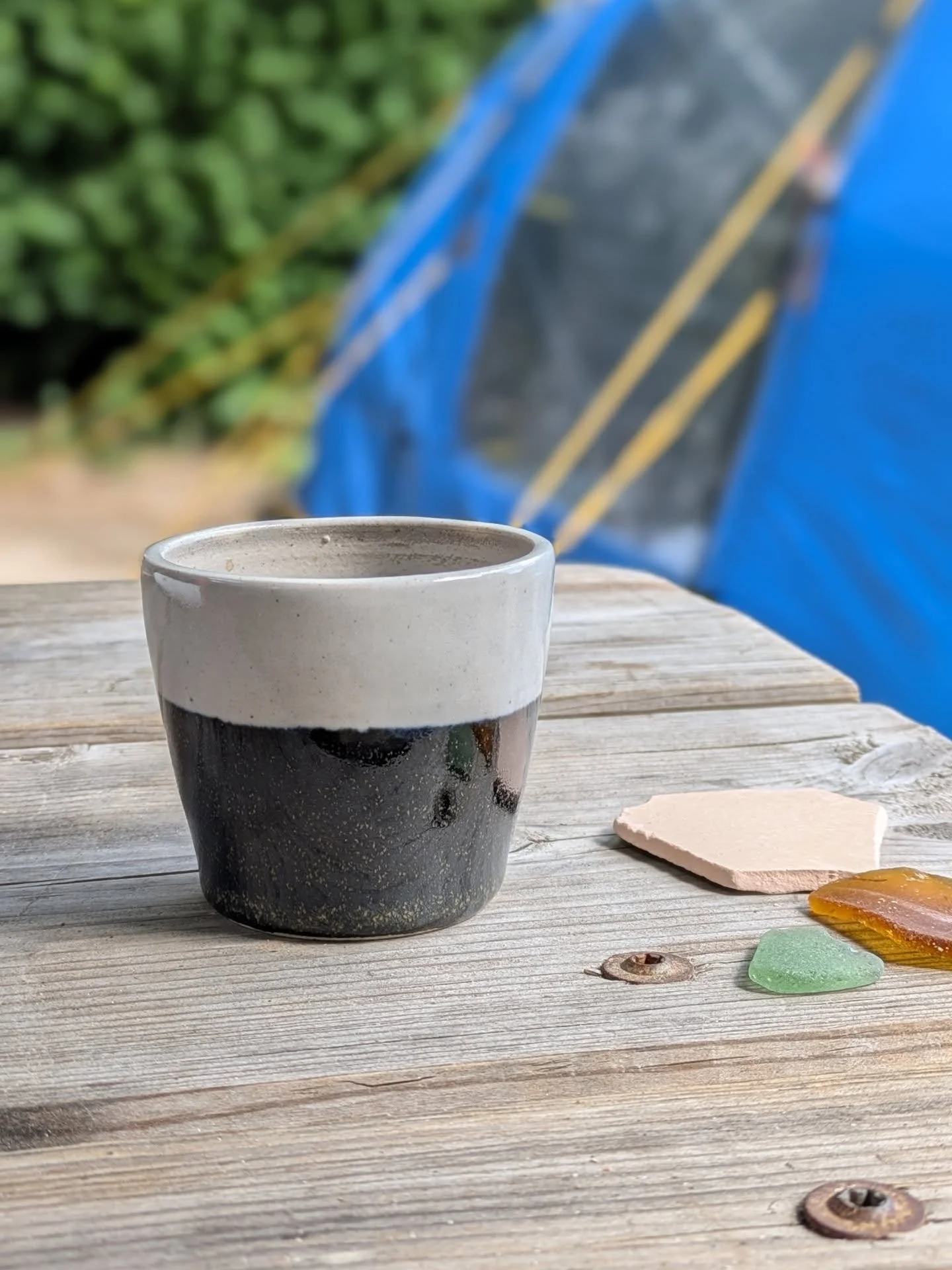 While on holiday in Brittany this past week, I picked up this espresso cup by @j.j.poterie from a shop in Quiberon, full of work by local makers.

I almost didn&rsquo;t - just stood there admiring it, picking it up, putting it back down a few times.
