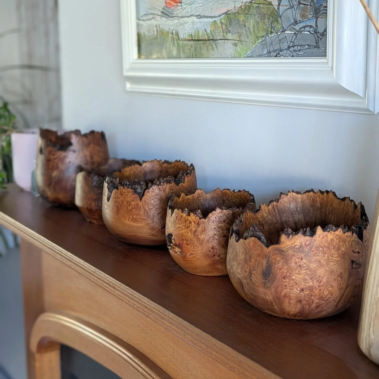 Now live on my site.

There is something exciting about the grain patterns that you find within the burr of a tree. 

Like a rorschach or ink blot test - what you see hidden within the swirls and lines of the burr is deeply personal. 

Different peop
