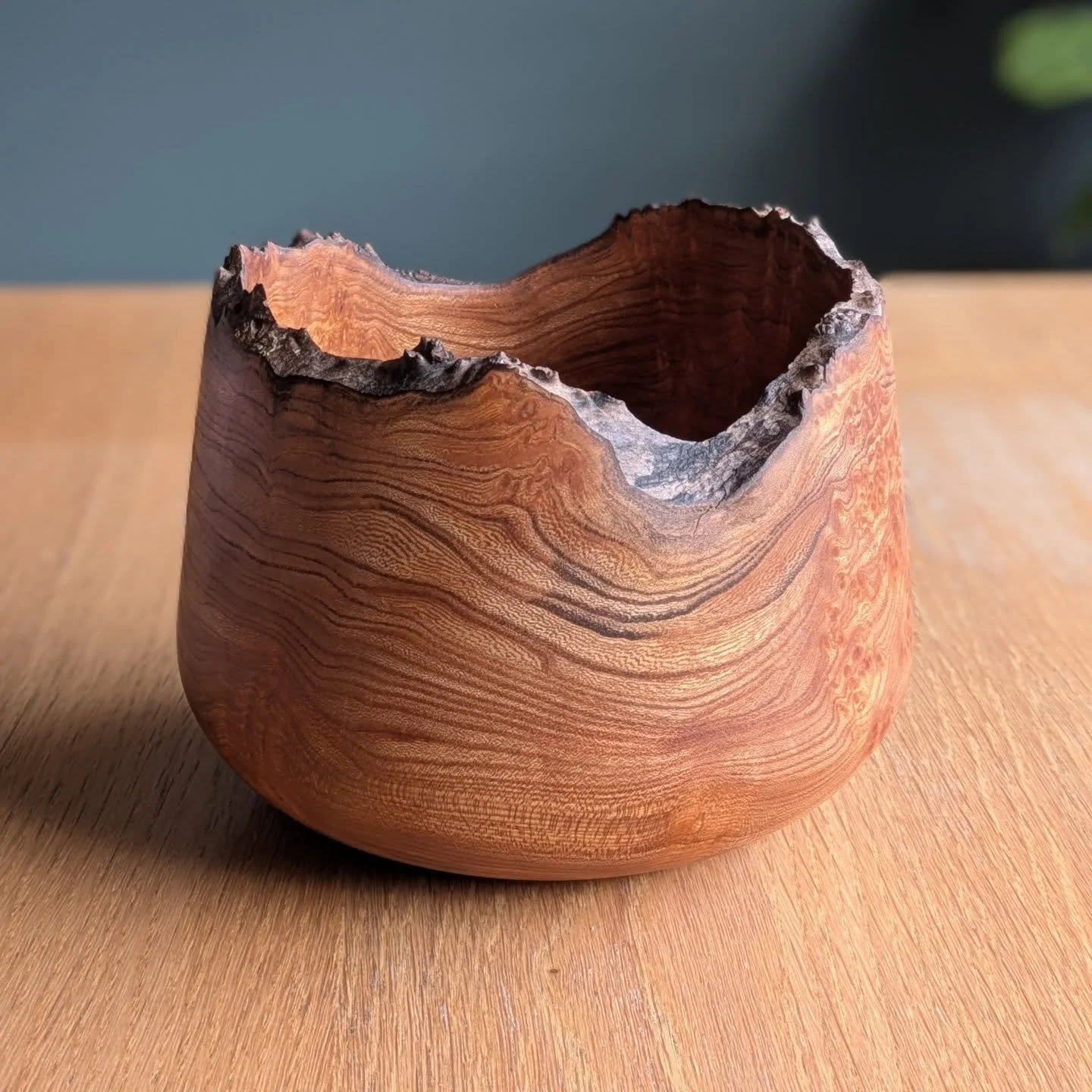 Live Edge Burr Elm Vessel No.6 - I love turning these pieces. Not only is the elm's grain mesmerising, but the live edge rim makes each one so unique. Nature's done the hard work, I just try and make sure I can do it justice.