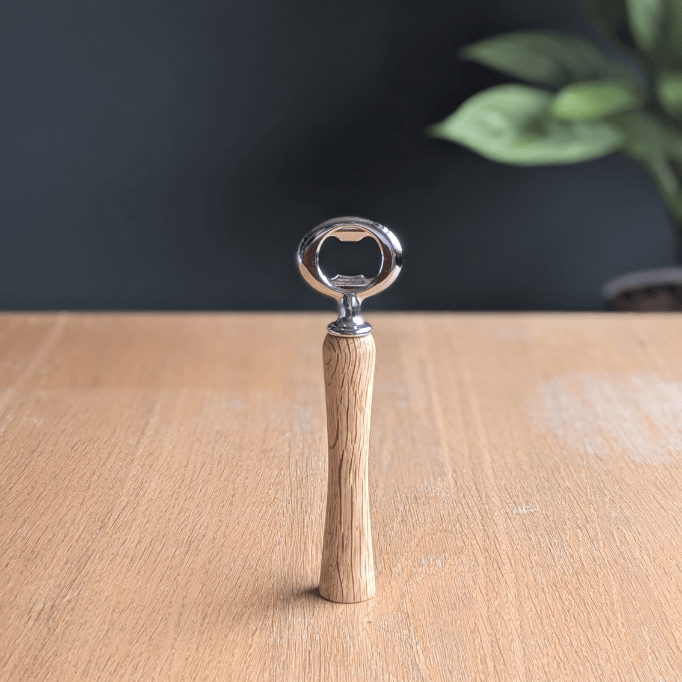 Oak Wooden Bottle Opener - Handturned Handle