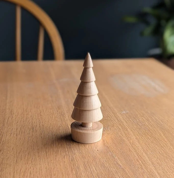 Woodturned Christmas Trees - Decorations