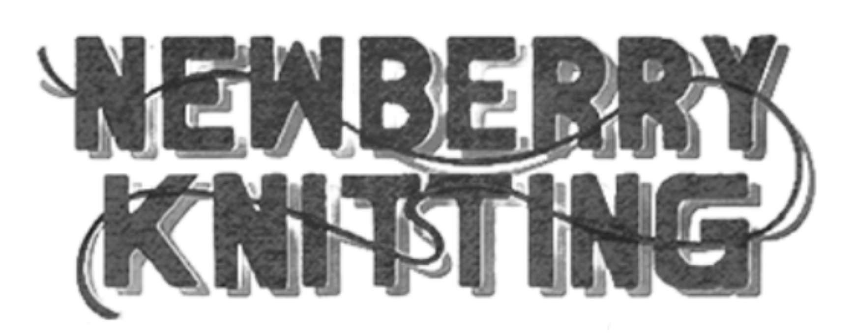 The text on the image says 'Newberry Knitting' in bold, three-dimensional letters.
