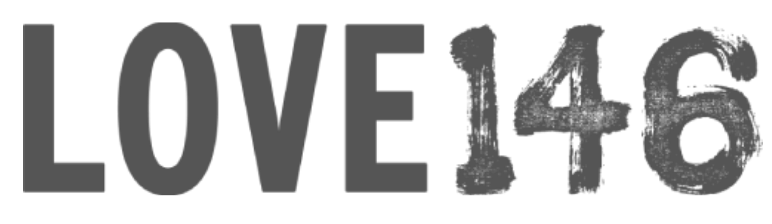 Text that says "LOVE146" in large, distressed font.