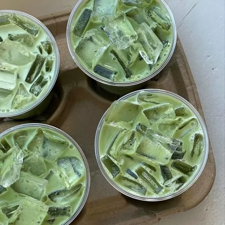 Iced matcha mornings &mdash; earthy, creamy, and quietly energising 🍵 #matcha