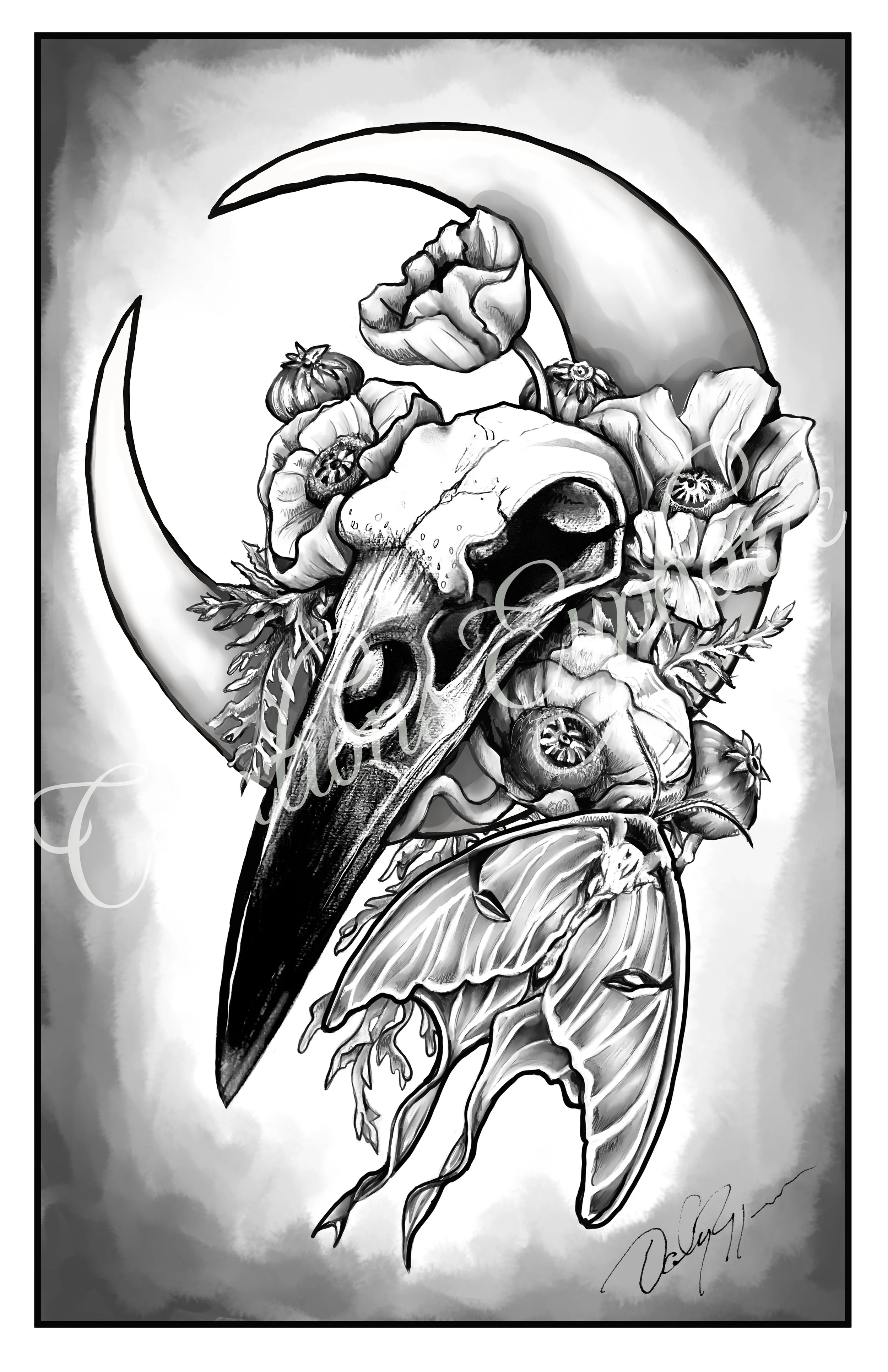 11x17ravenskullmoonBWCE.jpg