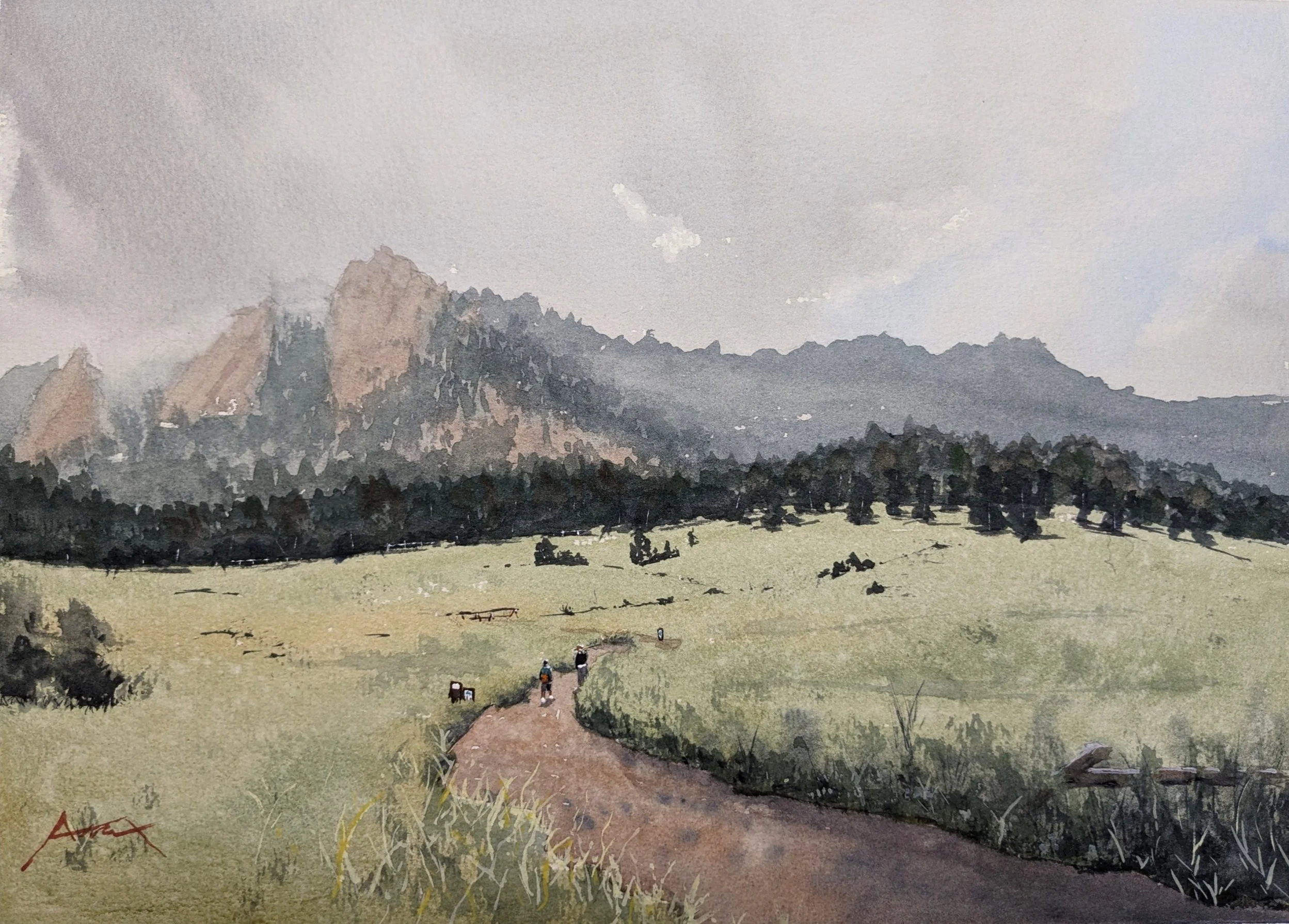 Storm Over Boulder, 11 x 14, SOLD