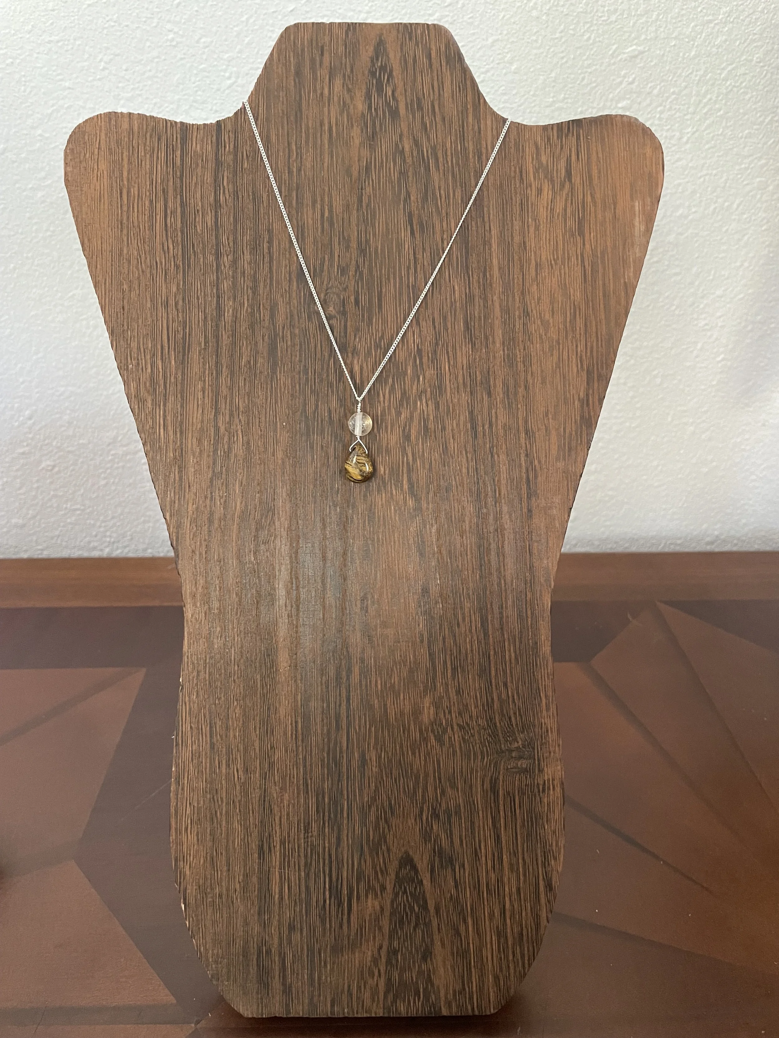Rutile Quartz & Tiger Eye Necklace