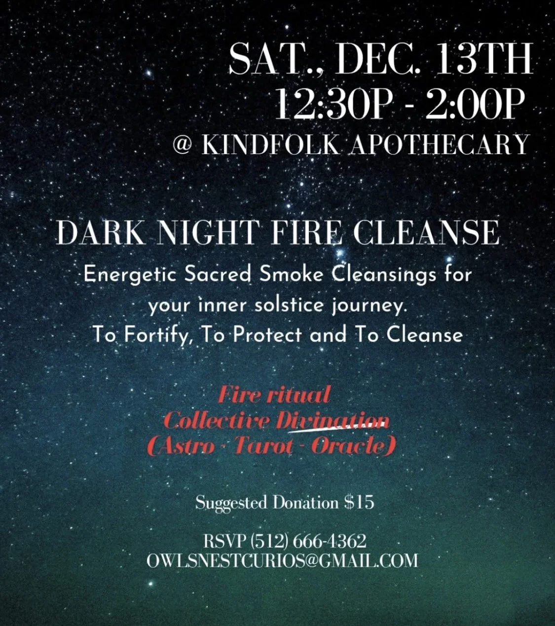 Dark Night Fire Cleanse