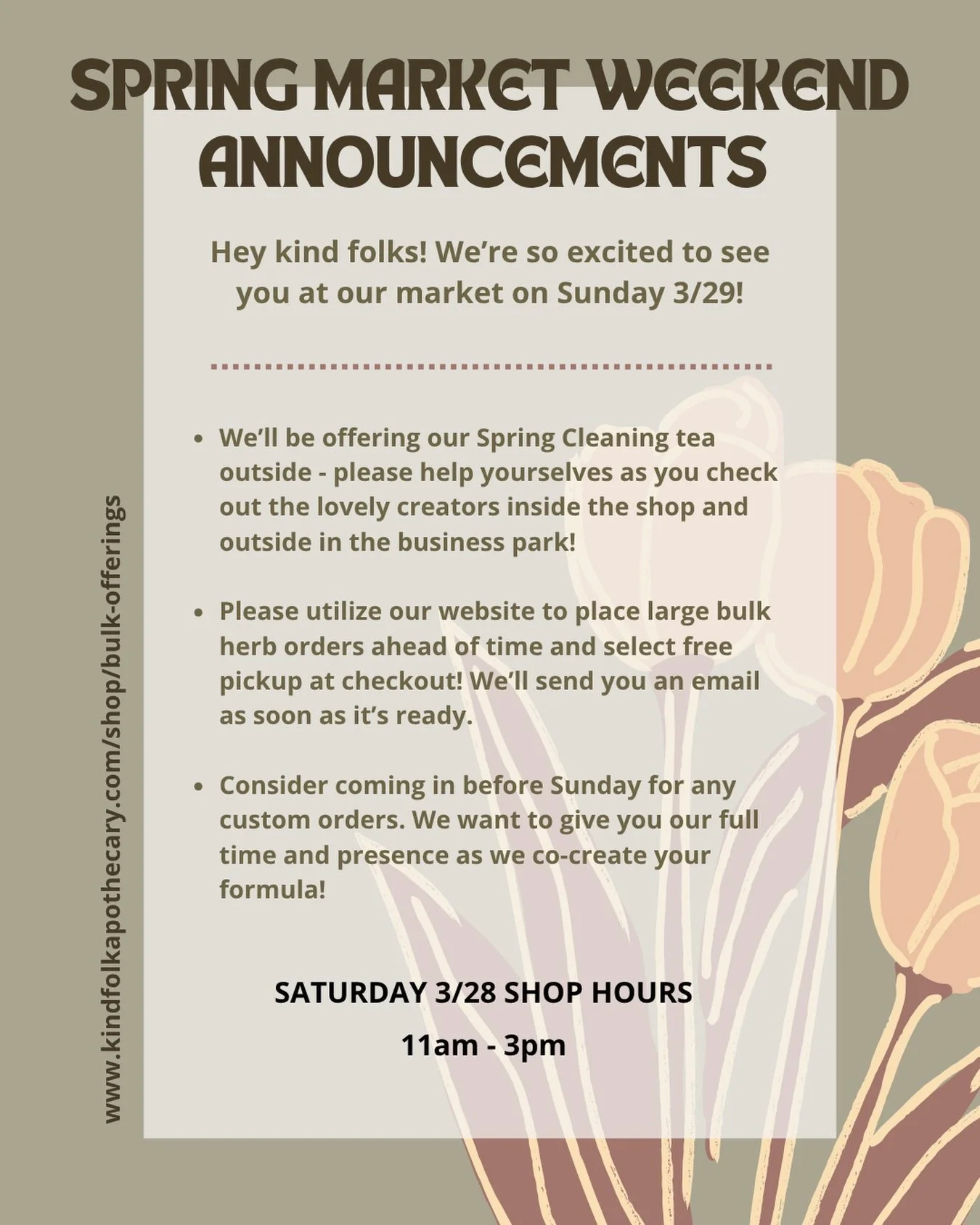 A quick heads up for this weekend! 🥰