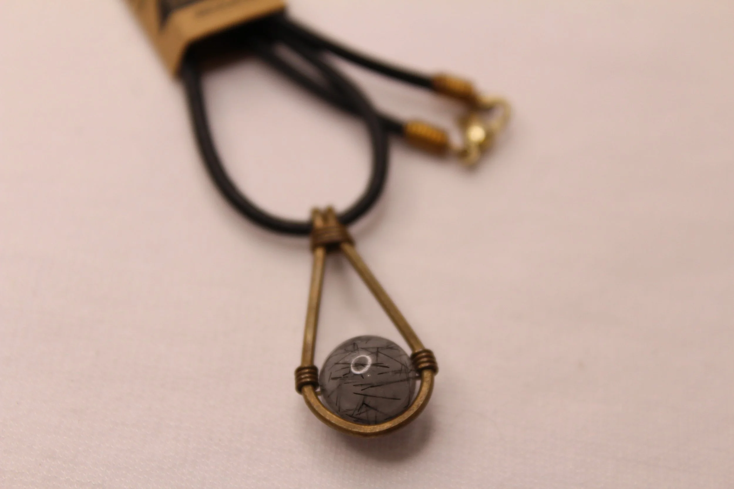 Rutile Quartz Drop Necklace
