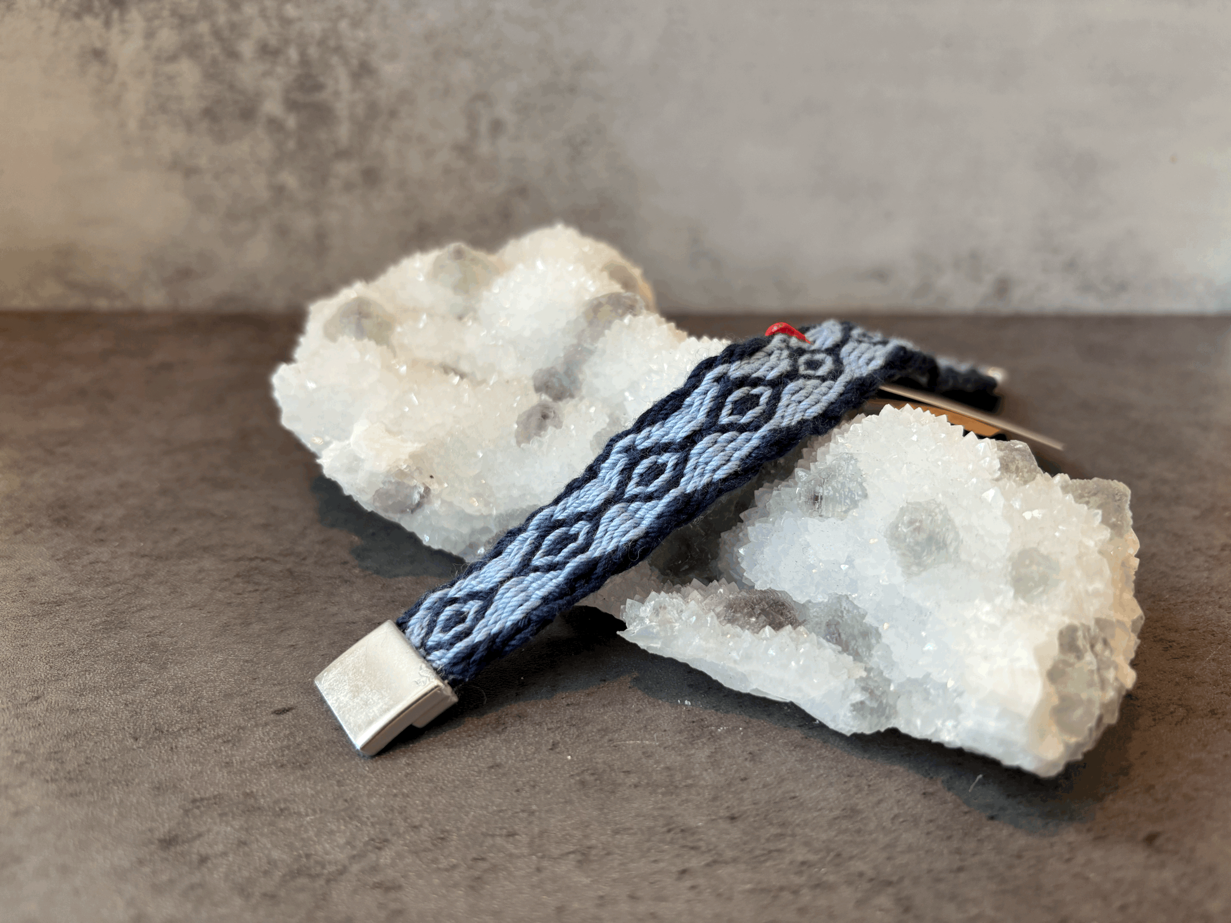 Dark Blue / Light Blue Woven Bracelet