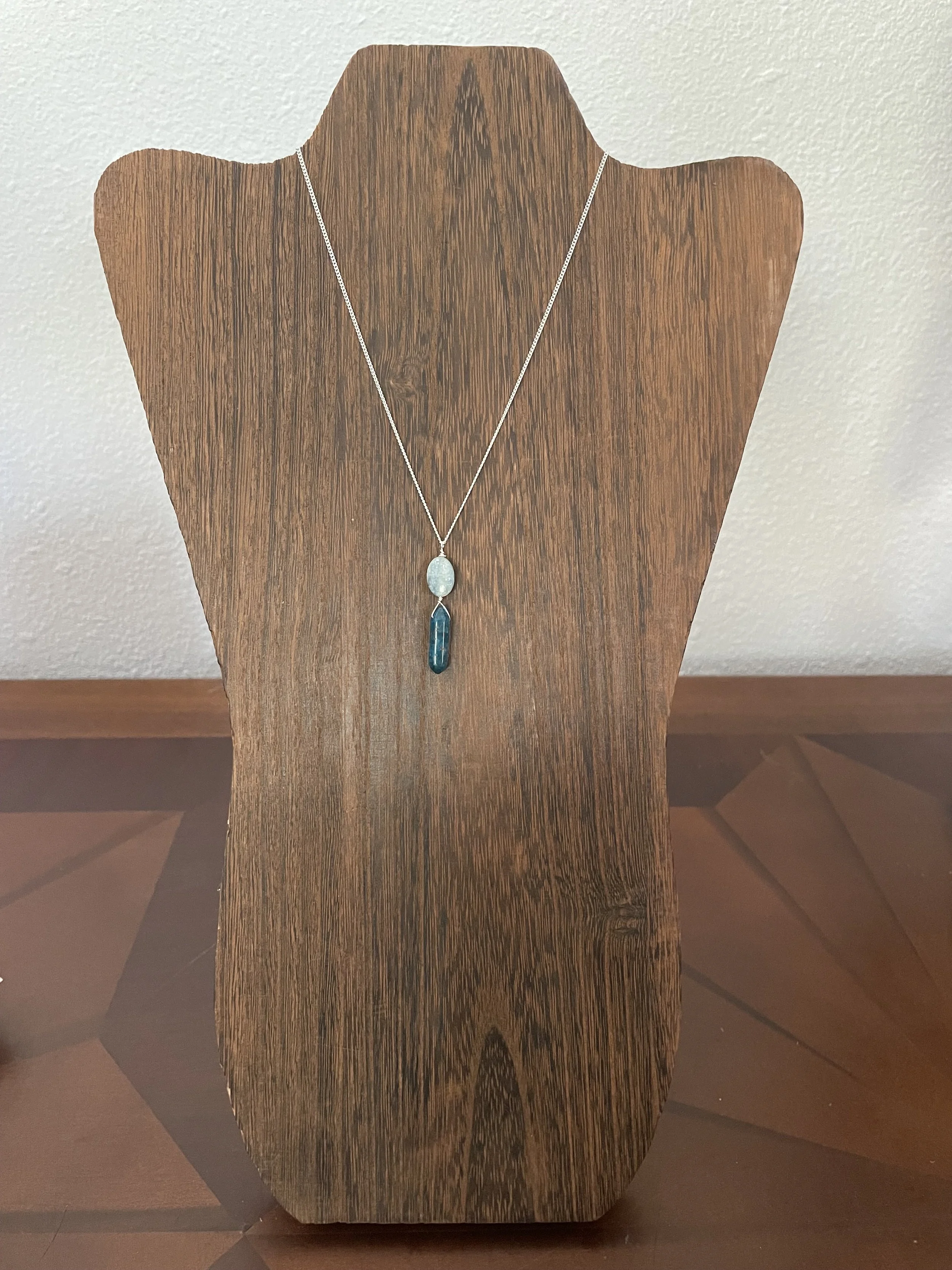 Kyanite + Apatite Point Necklace