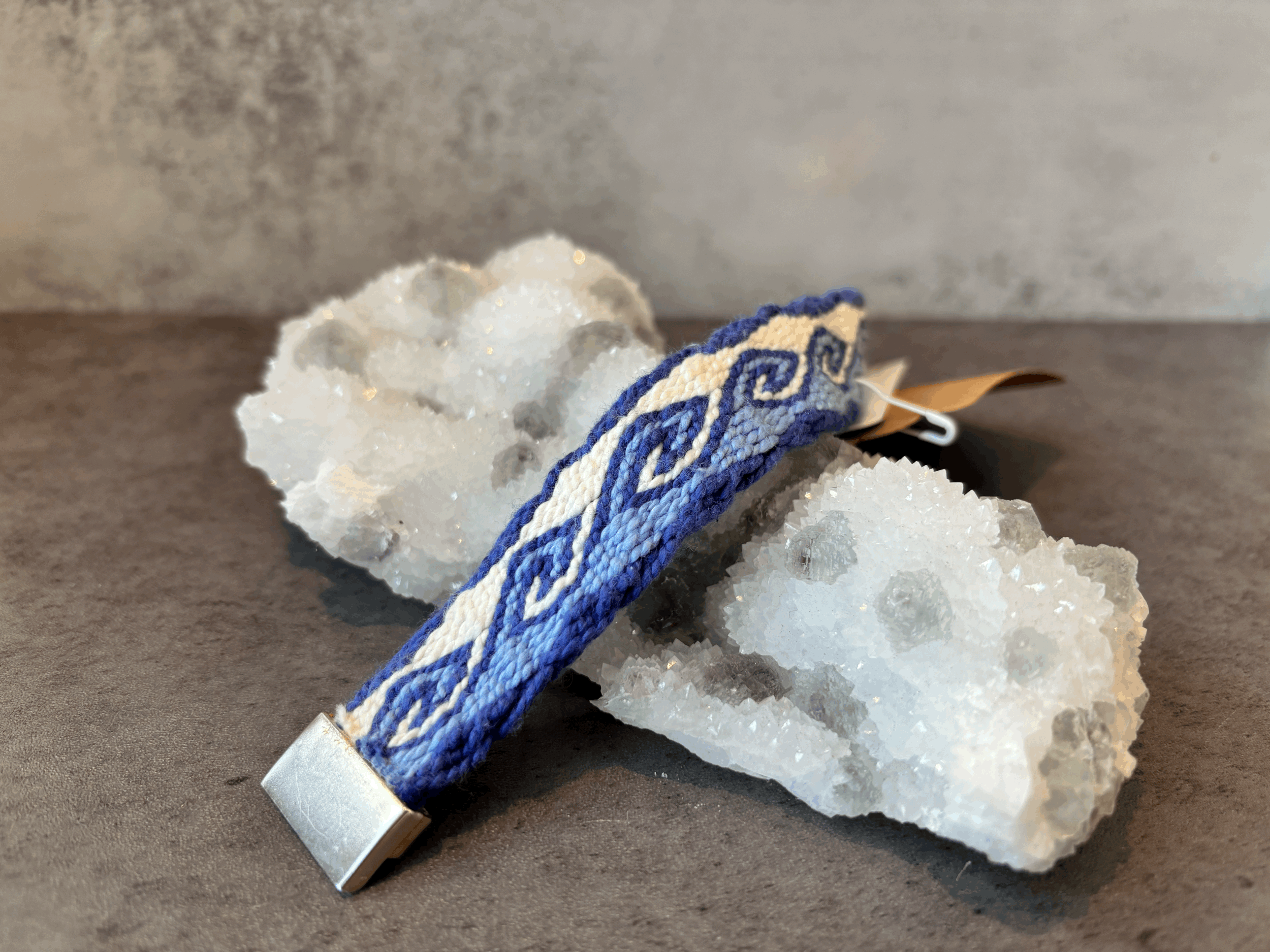 Blue Wave Woven Bracelet