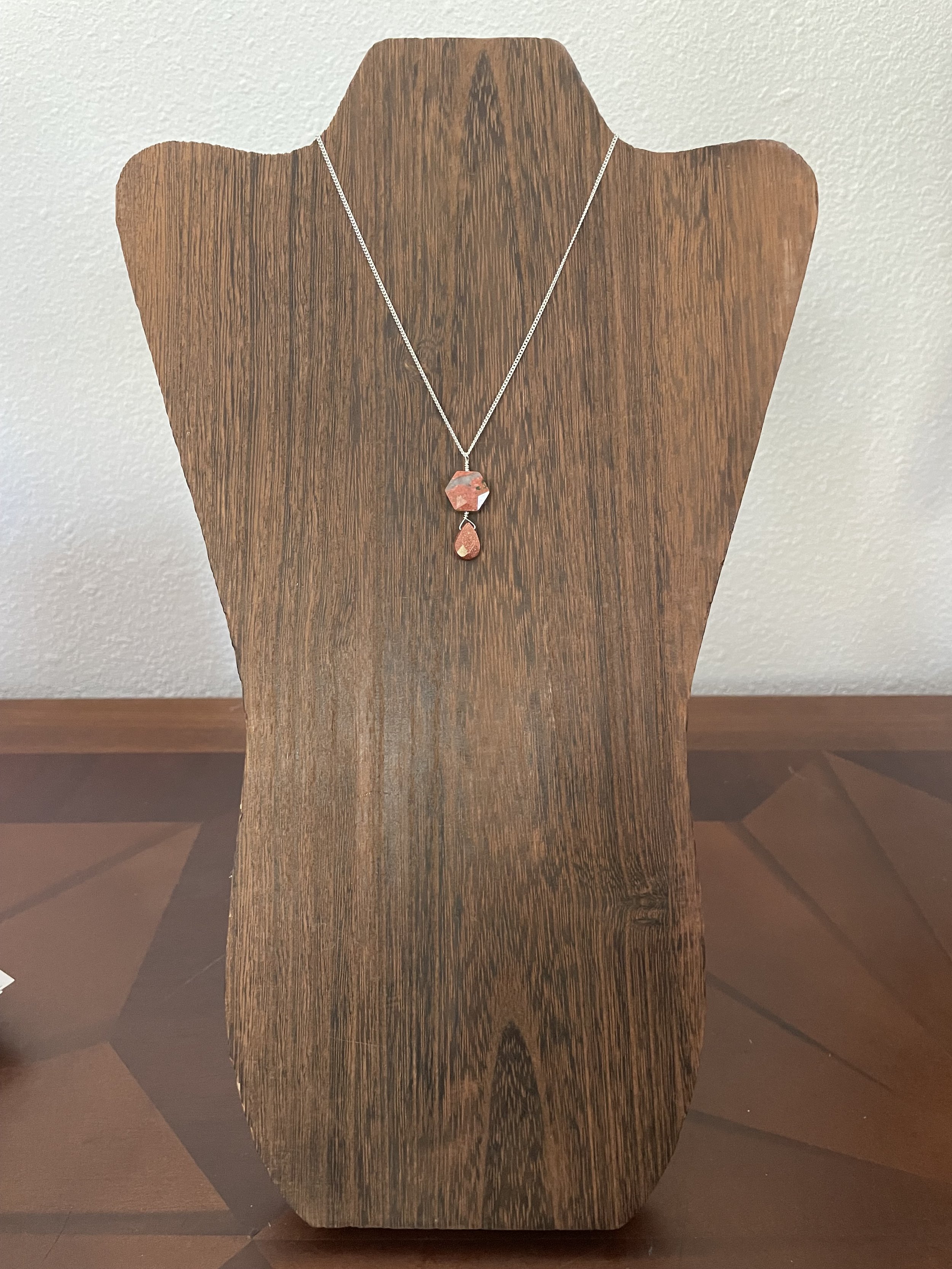 Unakite & Goldstone Necklace