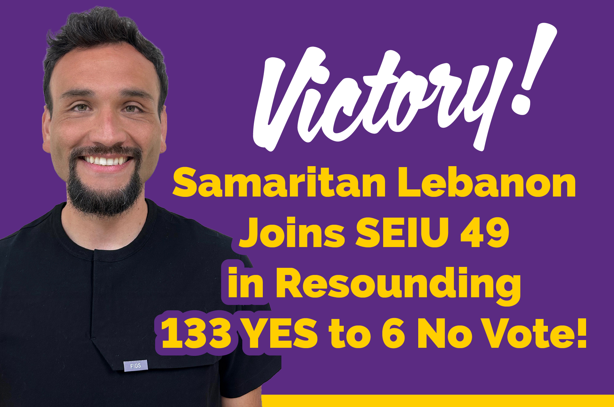 Samaritan Lebanon join SEIU Local 49 in resounding 133 yes to 6 no vote!