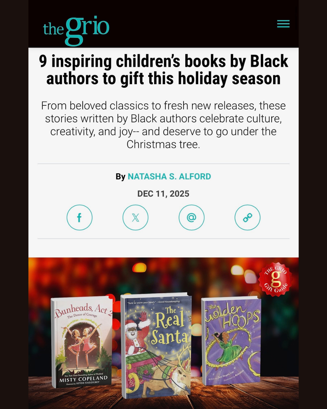 The Grio: 9 Inspiring Children's Books for The Holiday