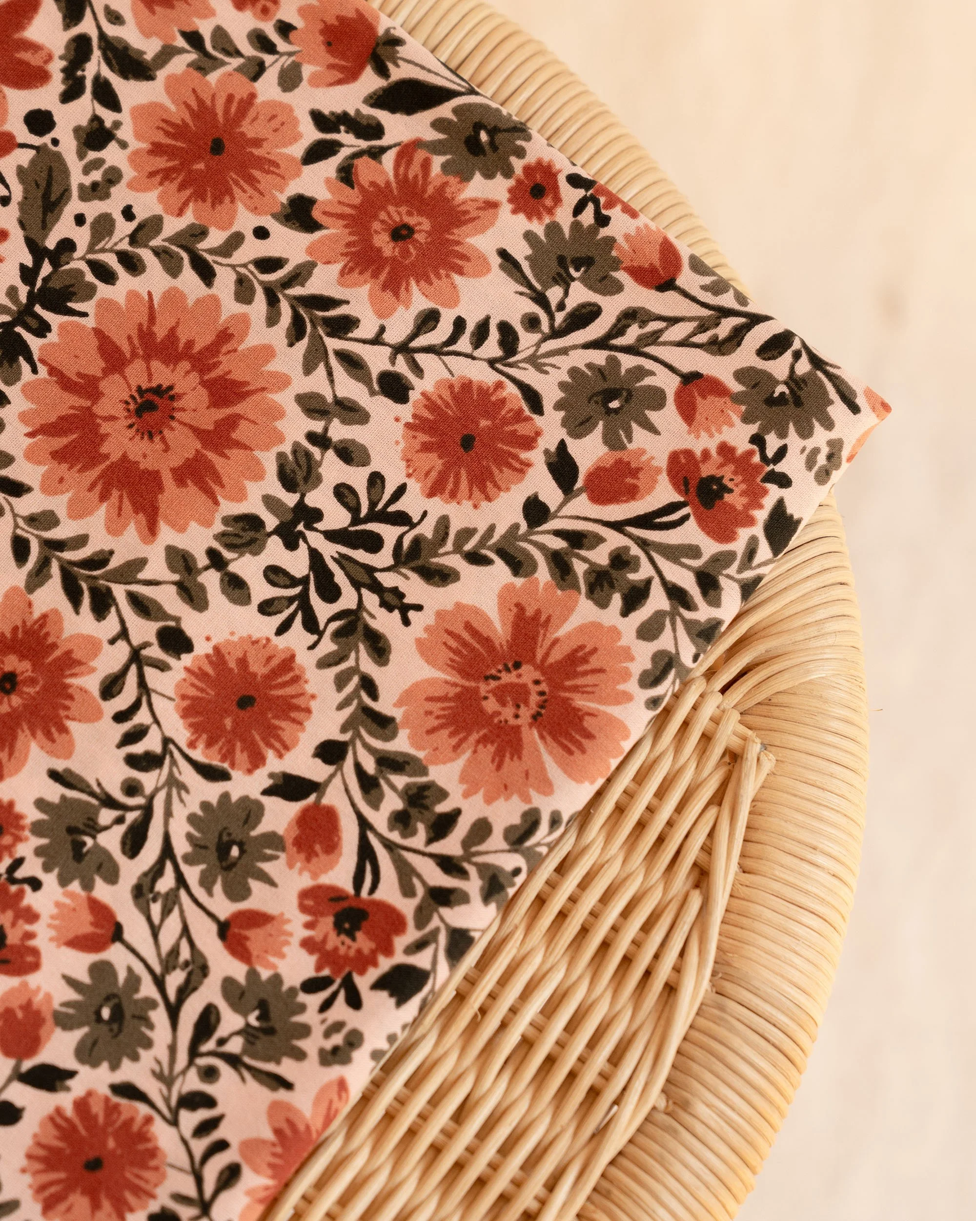Blush Floral Cotton Fabric