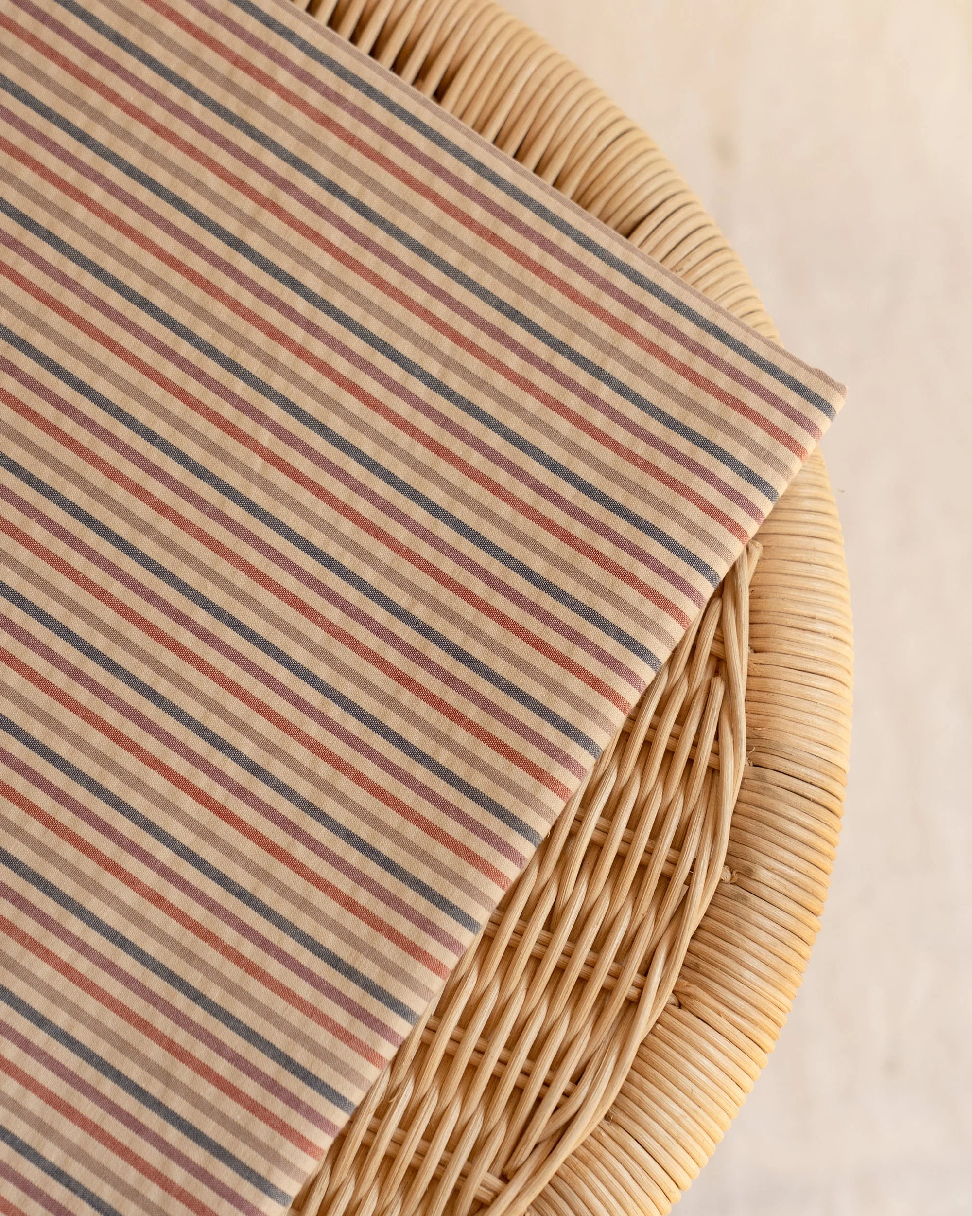 Cotton Stripe Seersucker Fabric - Lightweight Summer Fabric