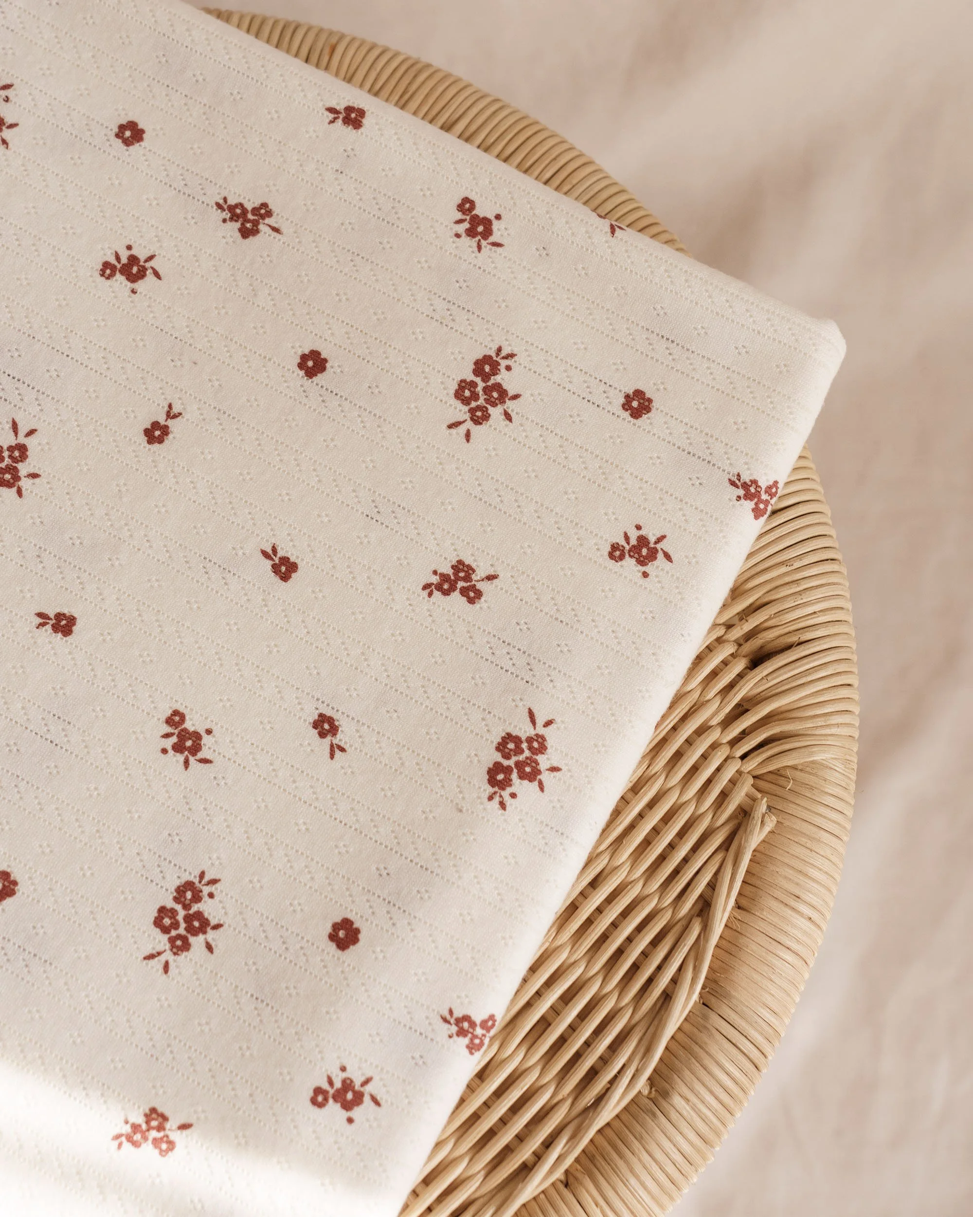Pointelle Cotton / Floral Print