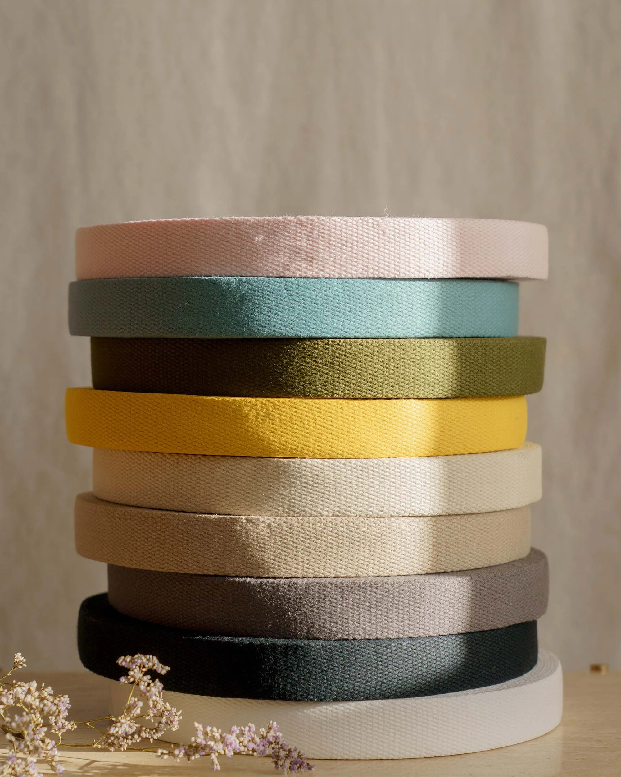 Cotton webbing /  25 mm / set