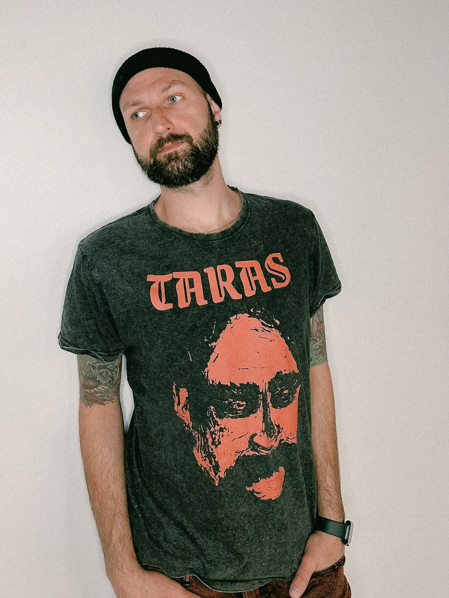 TARAS Denim Shirt by BAIIDA DUH VOLI duhvoli Ukrainian Clothing Company Shevchenko Джинсова сорочка ТАРАС ШЕВЧЕНКО