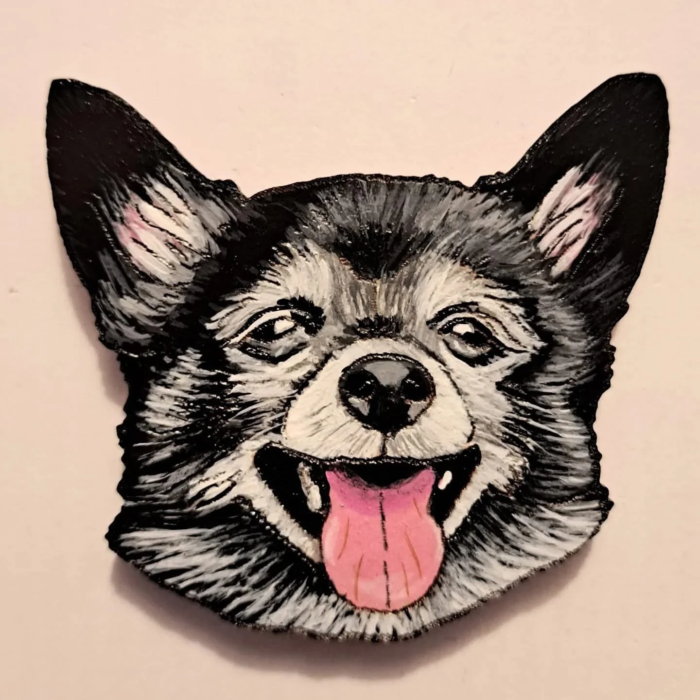 2” Acrylic on wood magnet