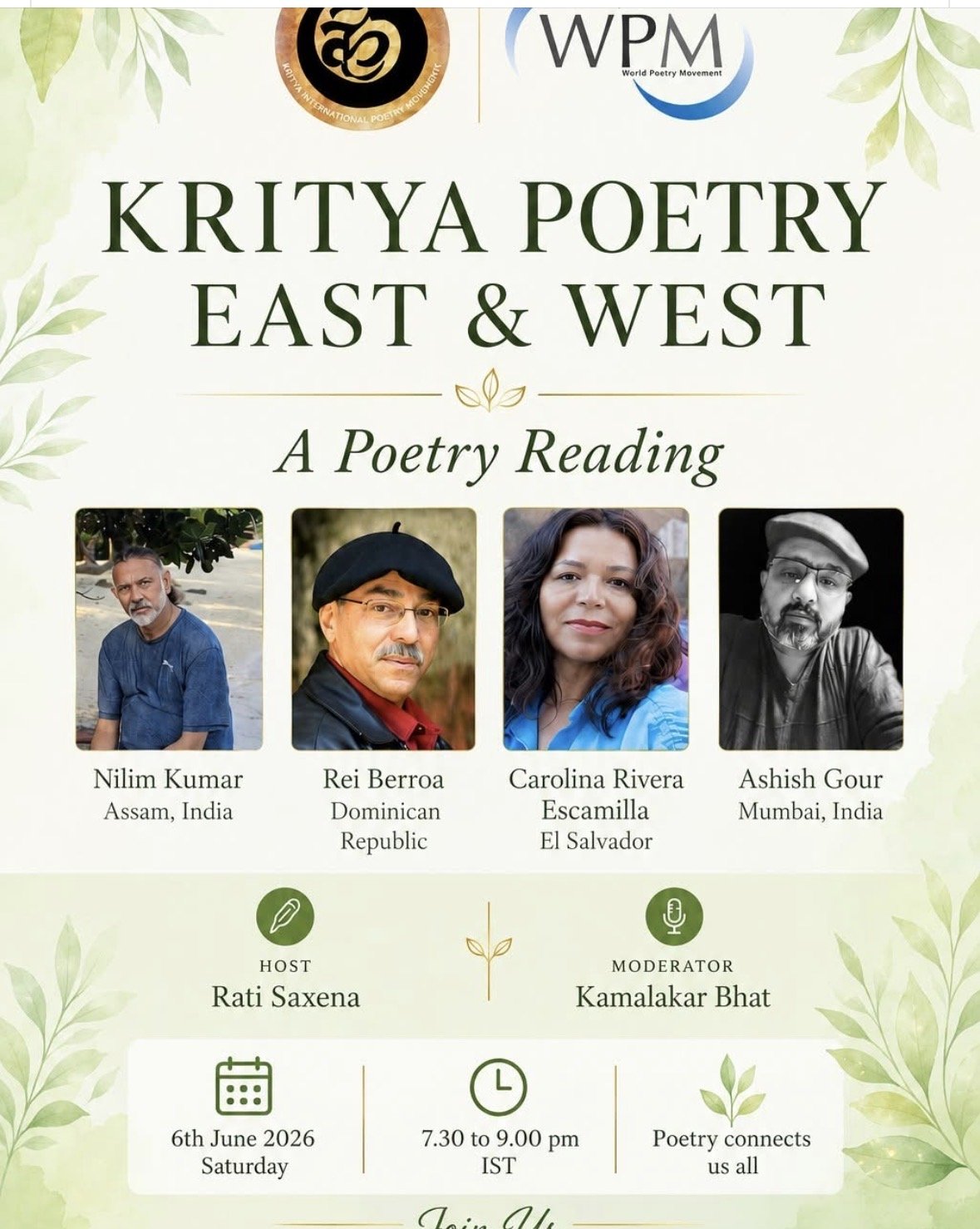 East &amp; West Poetry Reading 6--6-2026