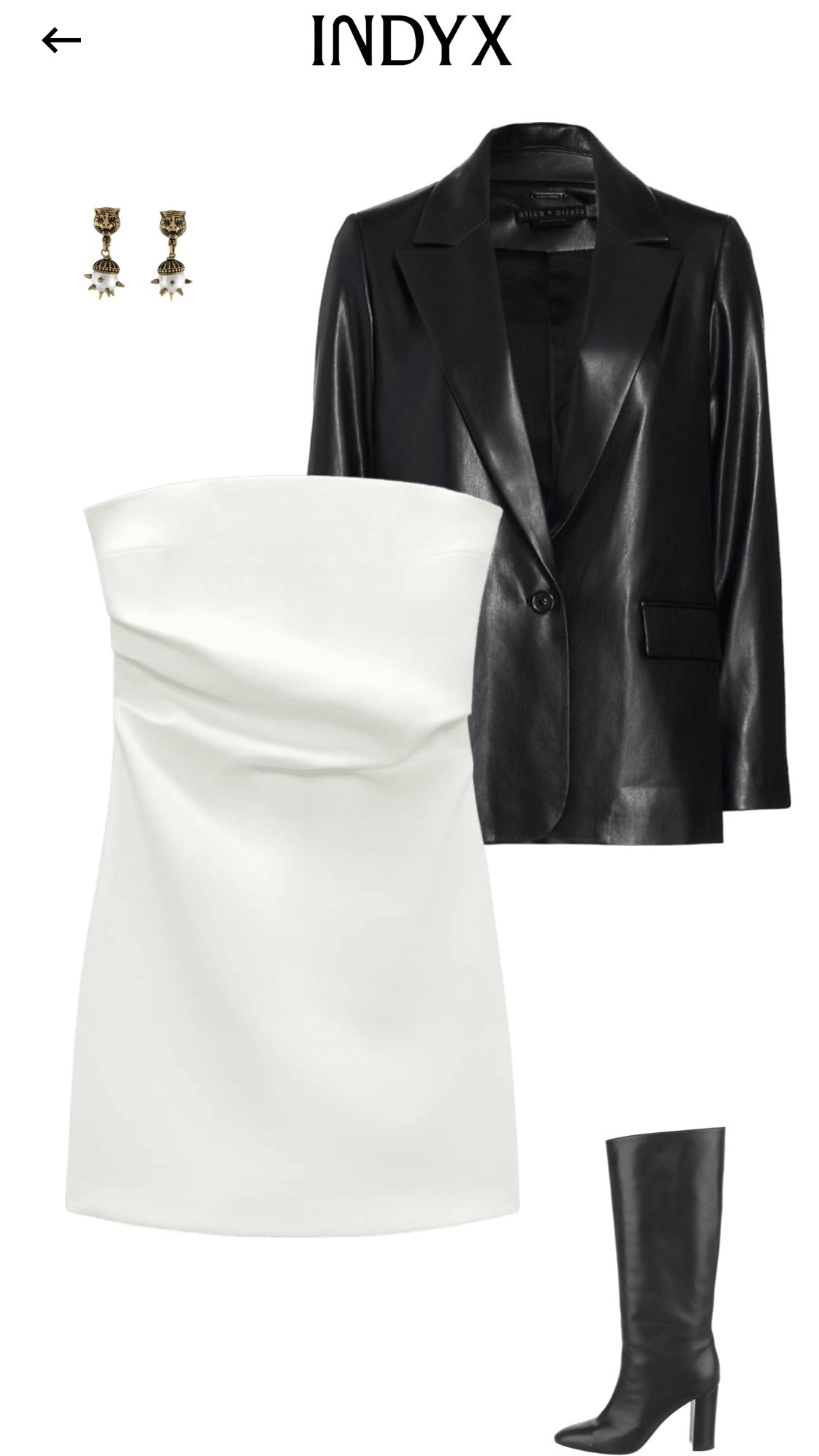 White &amp; Black Blazer Spring Outfit Idea