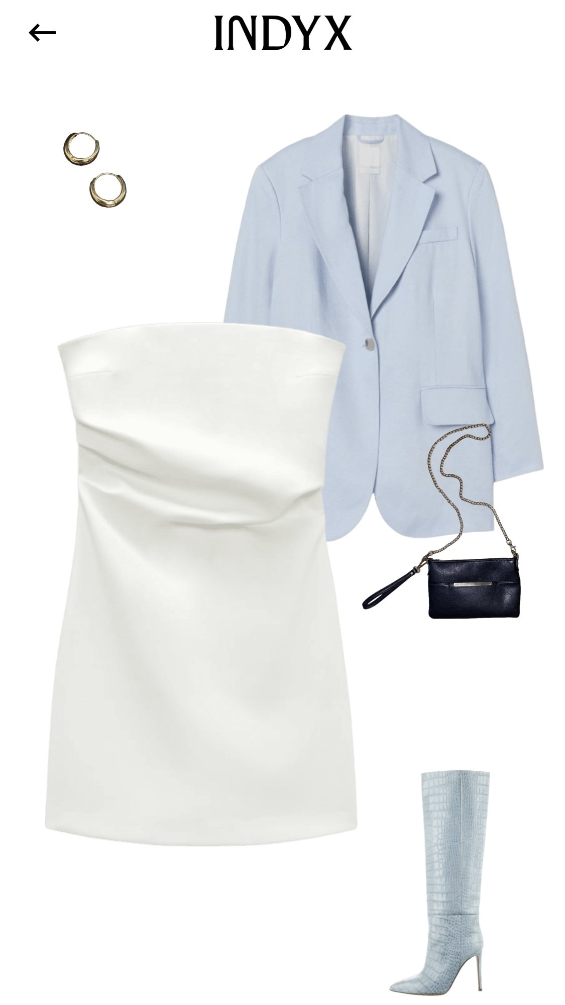 White &amp; Blue Spring Outfit Idea