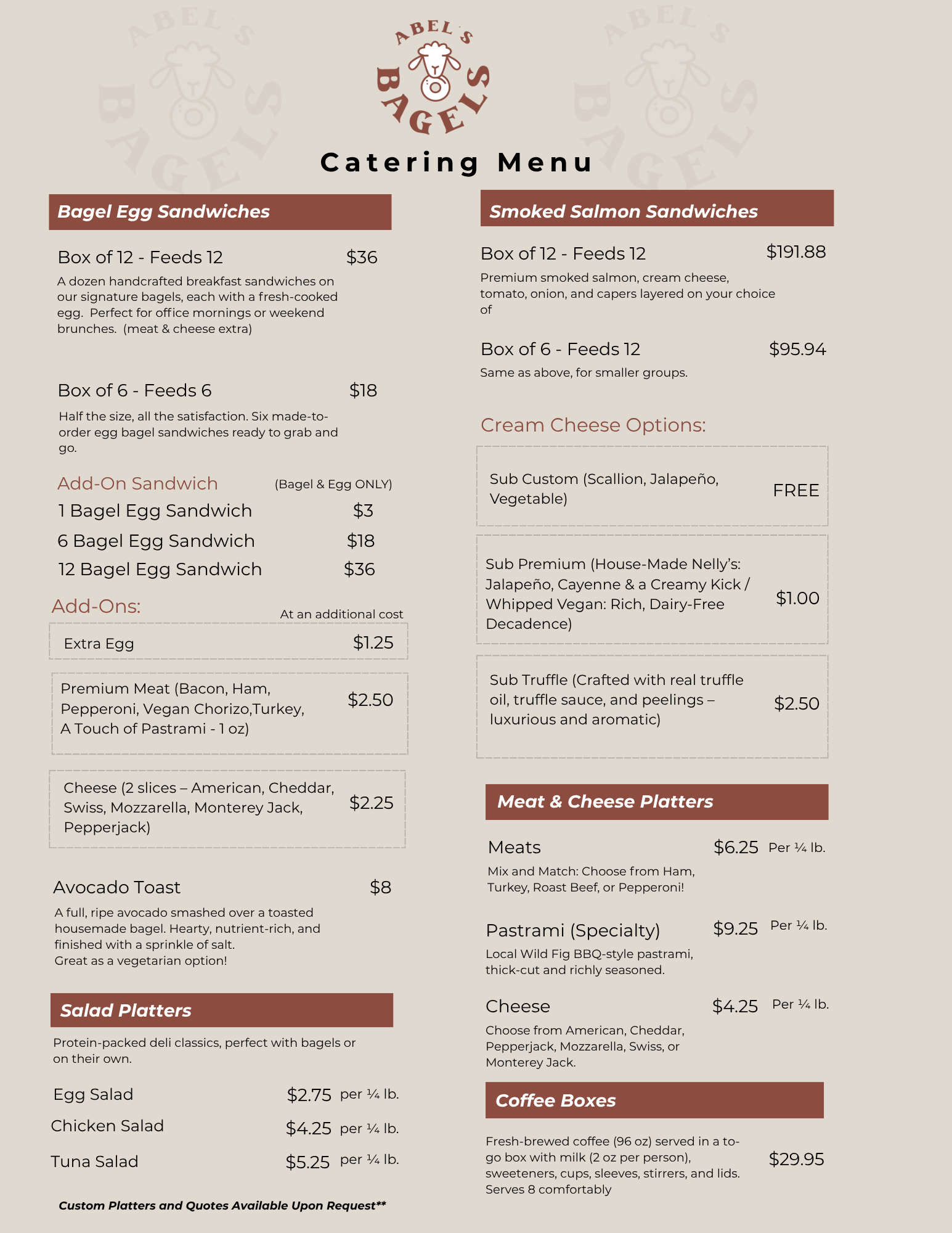 Abel's Bagels Catering Menu Page 1.png