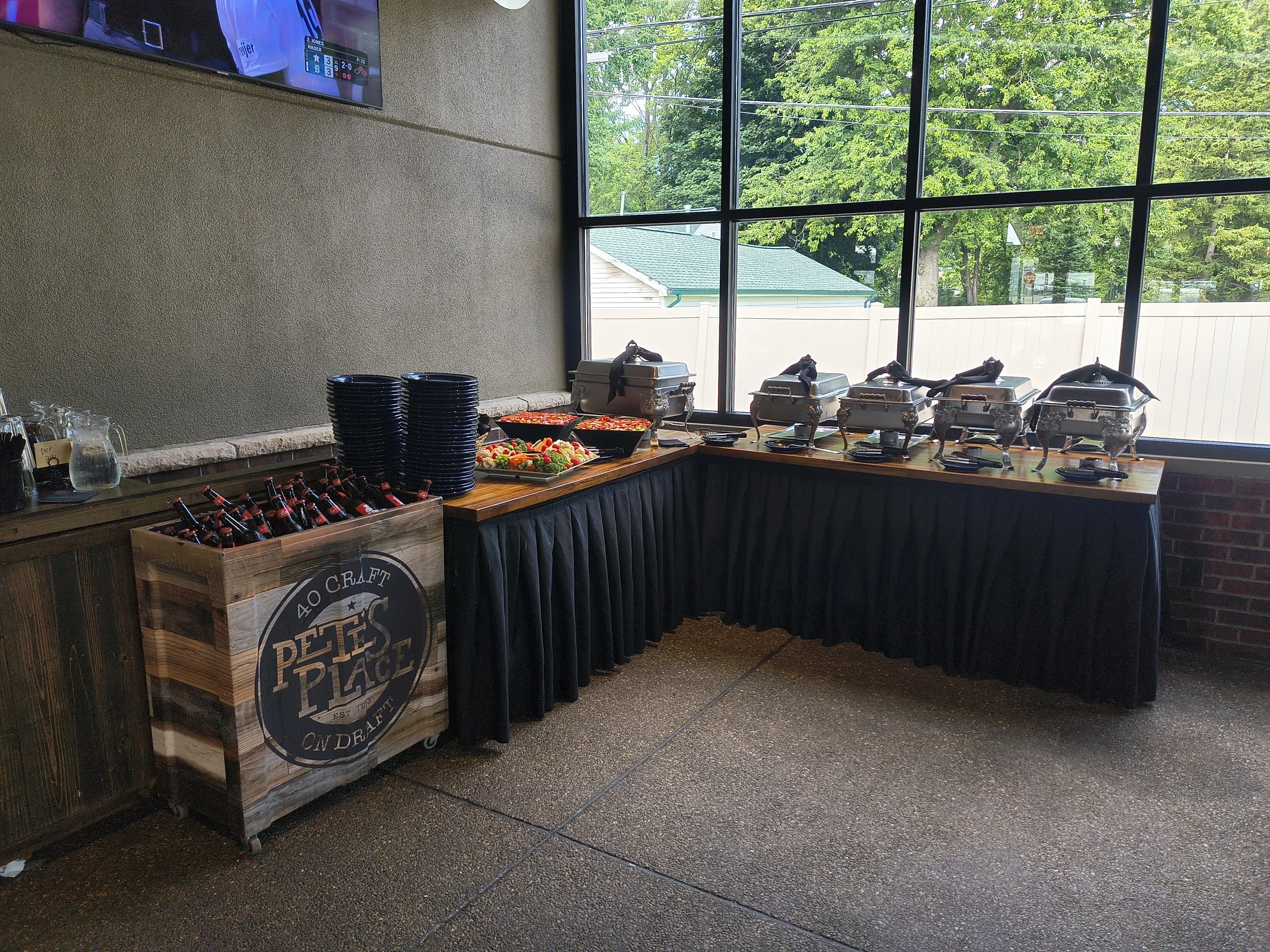 Patio Food Setup