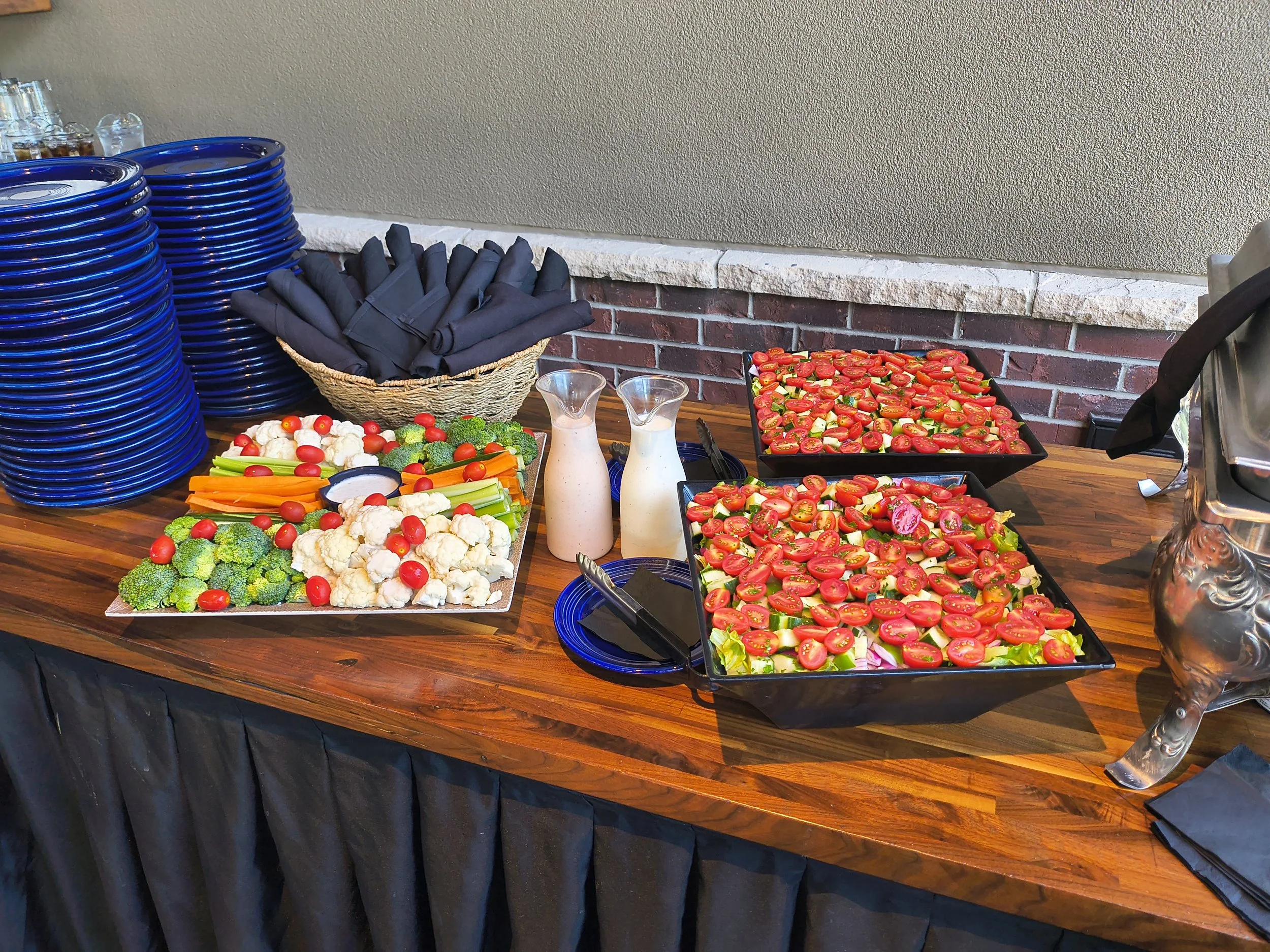 Patio Food Setup