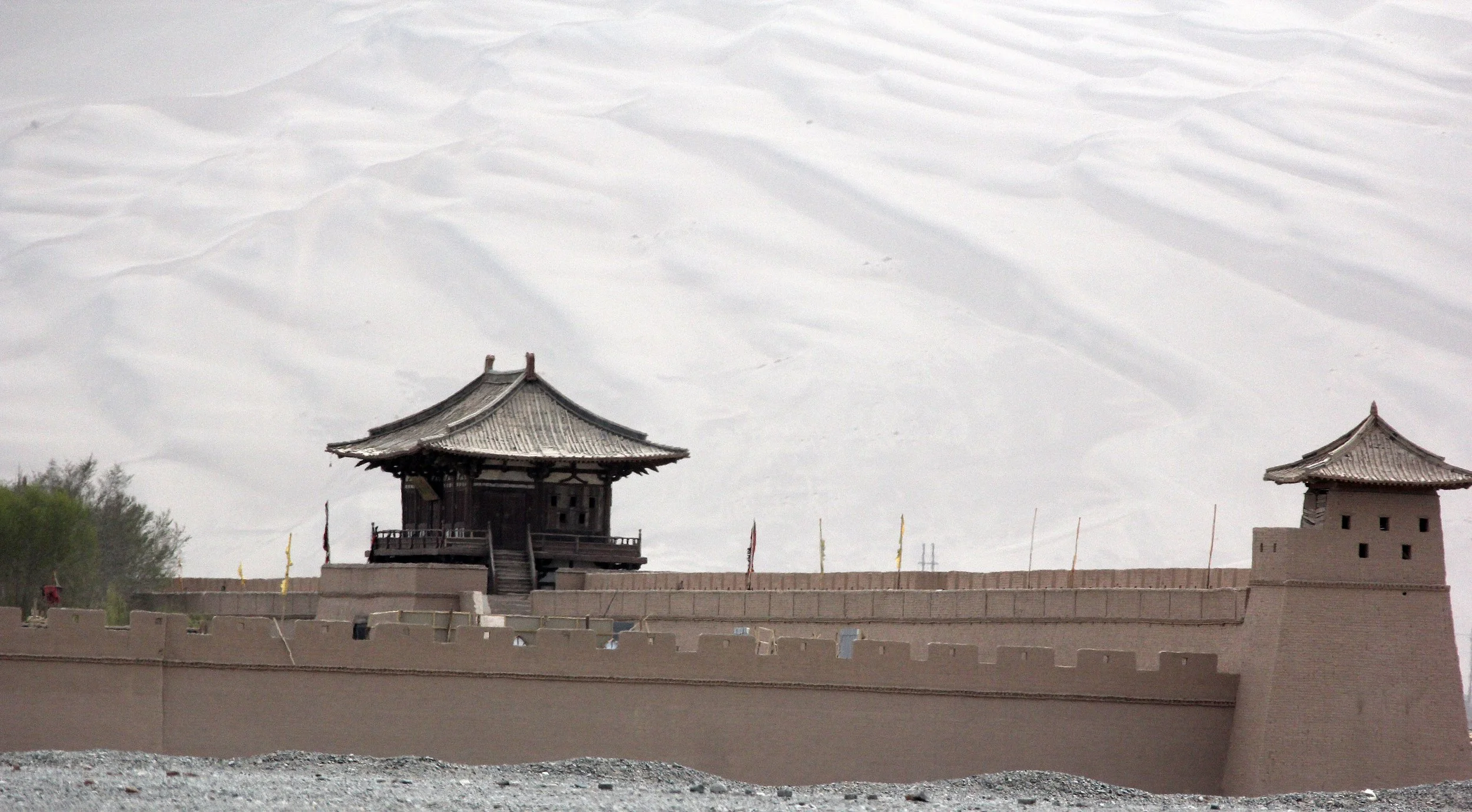 End of the Great Wall!  Jaiyuguan Pass Fortress and Great Wall