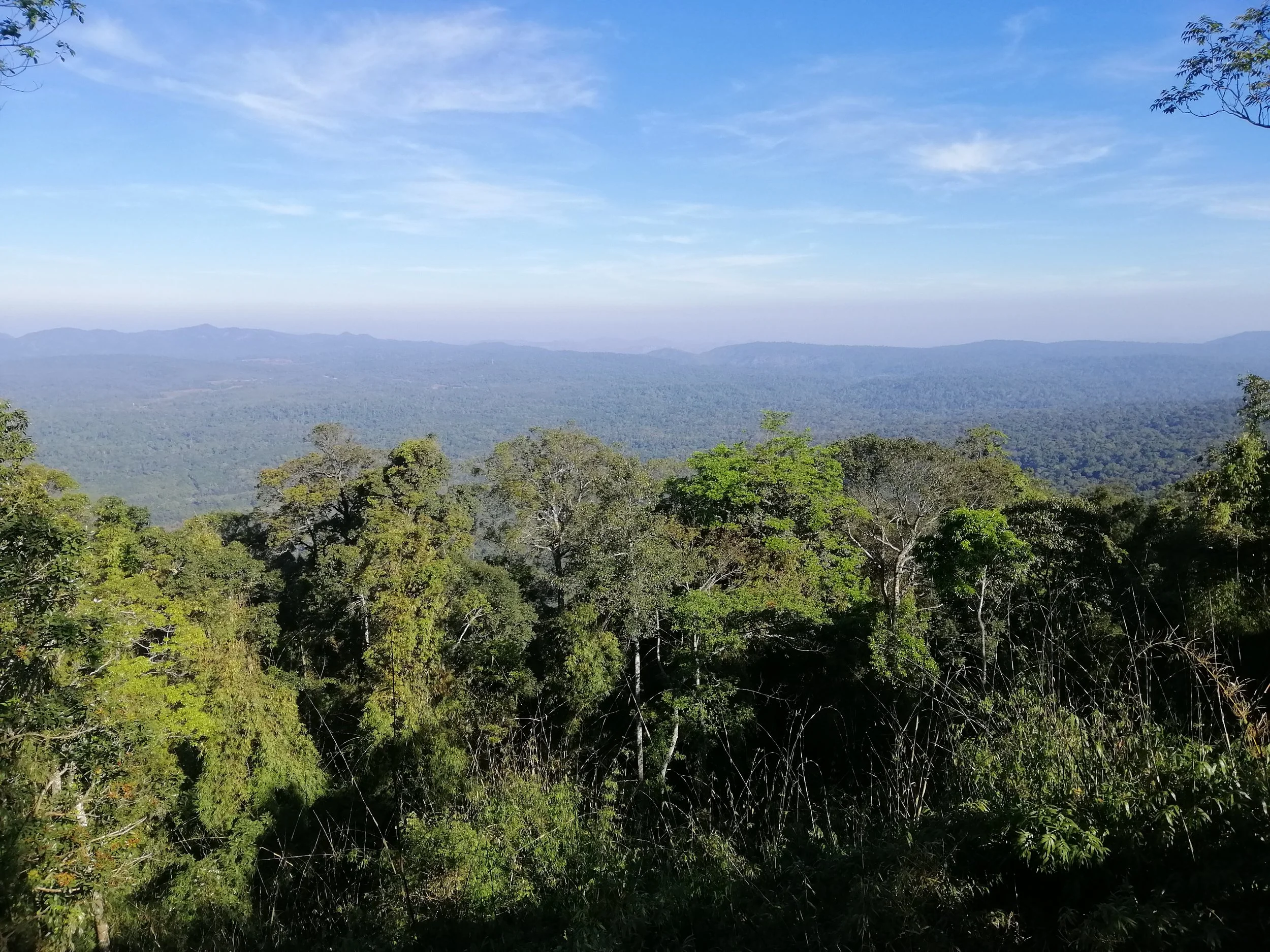 Good view of the Korat Plateau heading east toward Lao