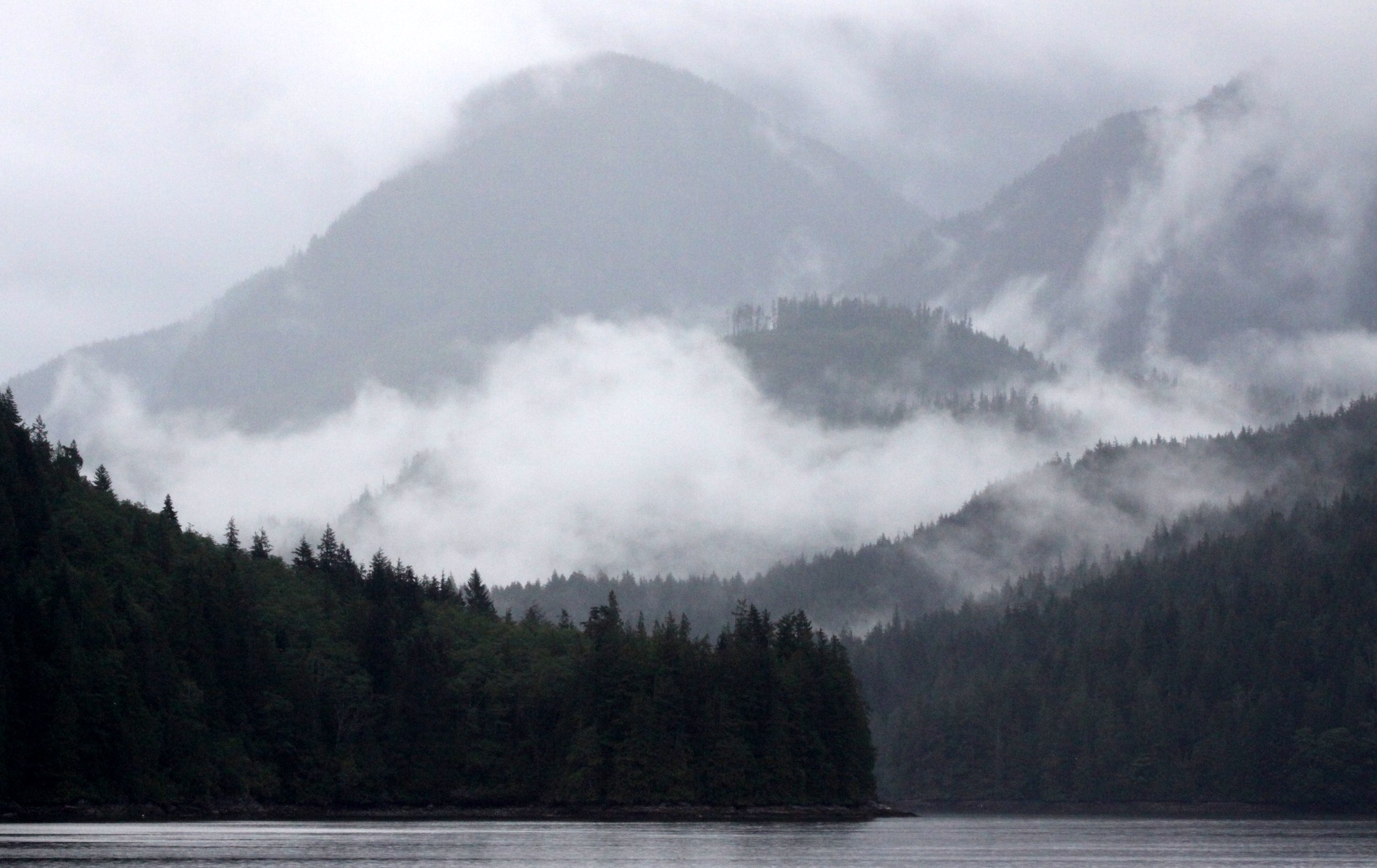 Surreal mountains of Knight Inlet