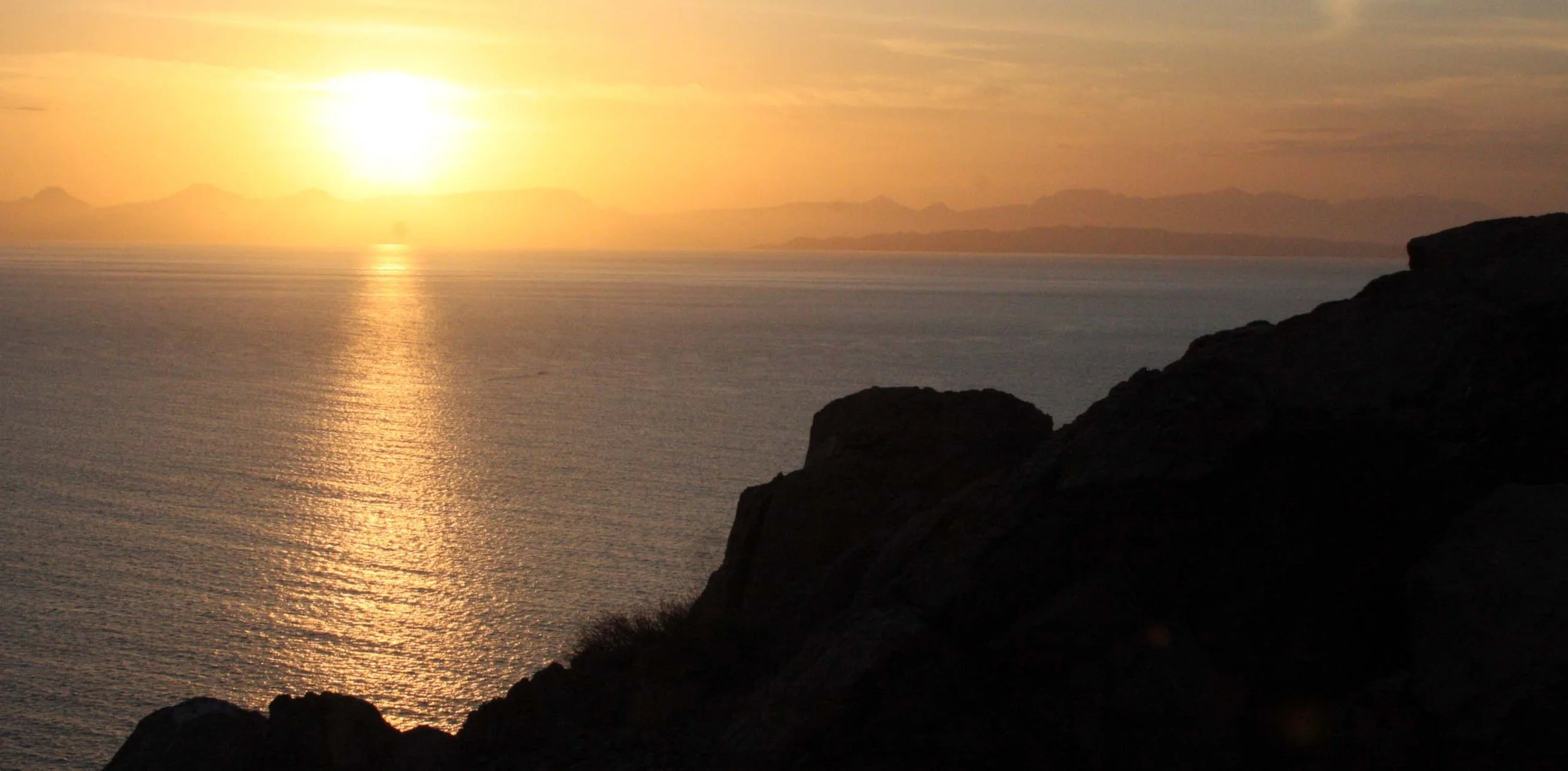 Incredible sunset at Isla Santa Catalina