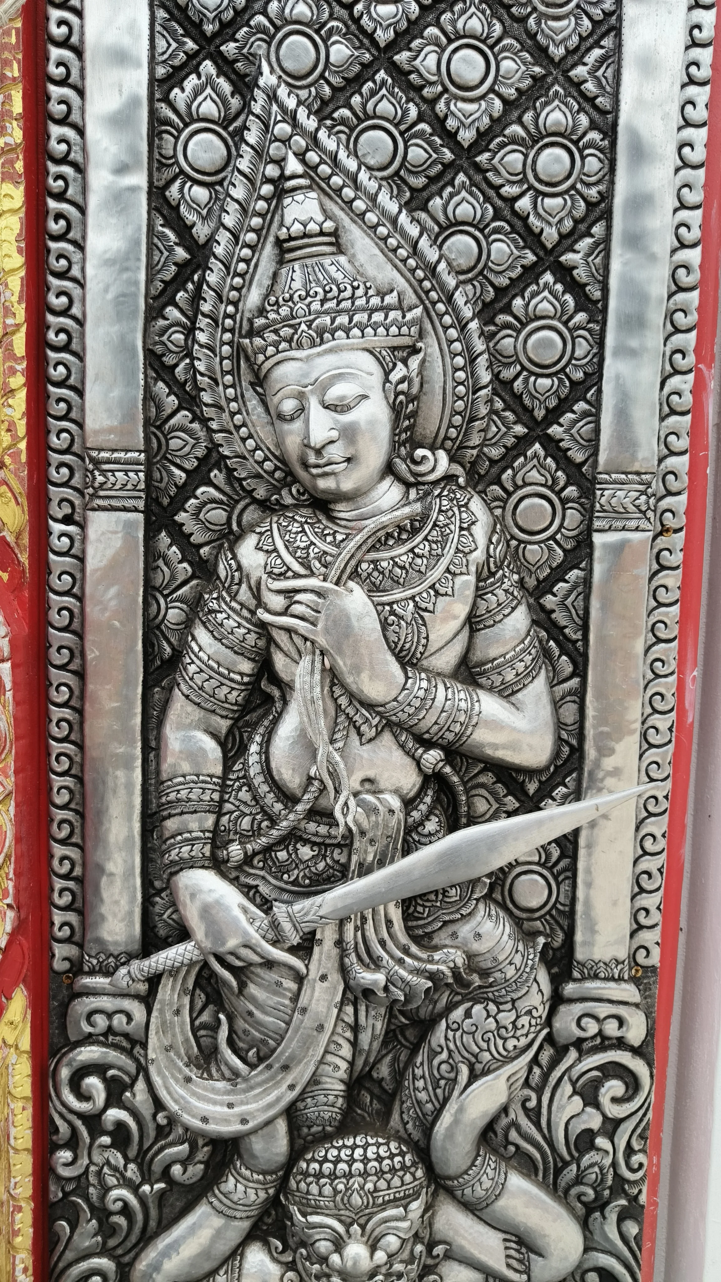 Chanwisut Pagoda (Tanchai) Phra That Phanom replica at Wat Si Mongkhon Nuea, Mueang, Mukdahan (12).jpg