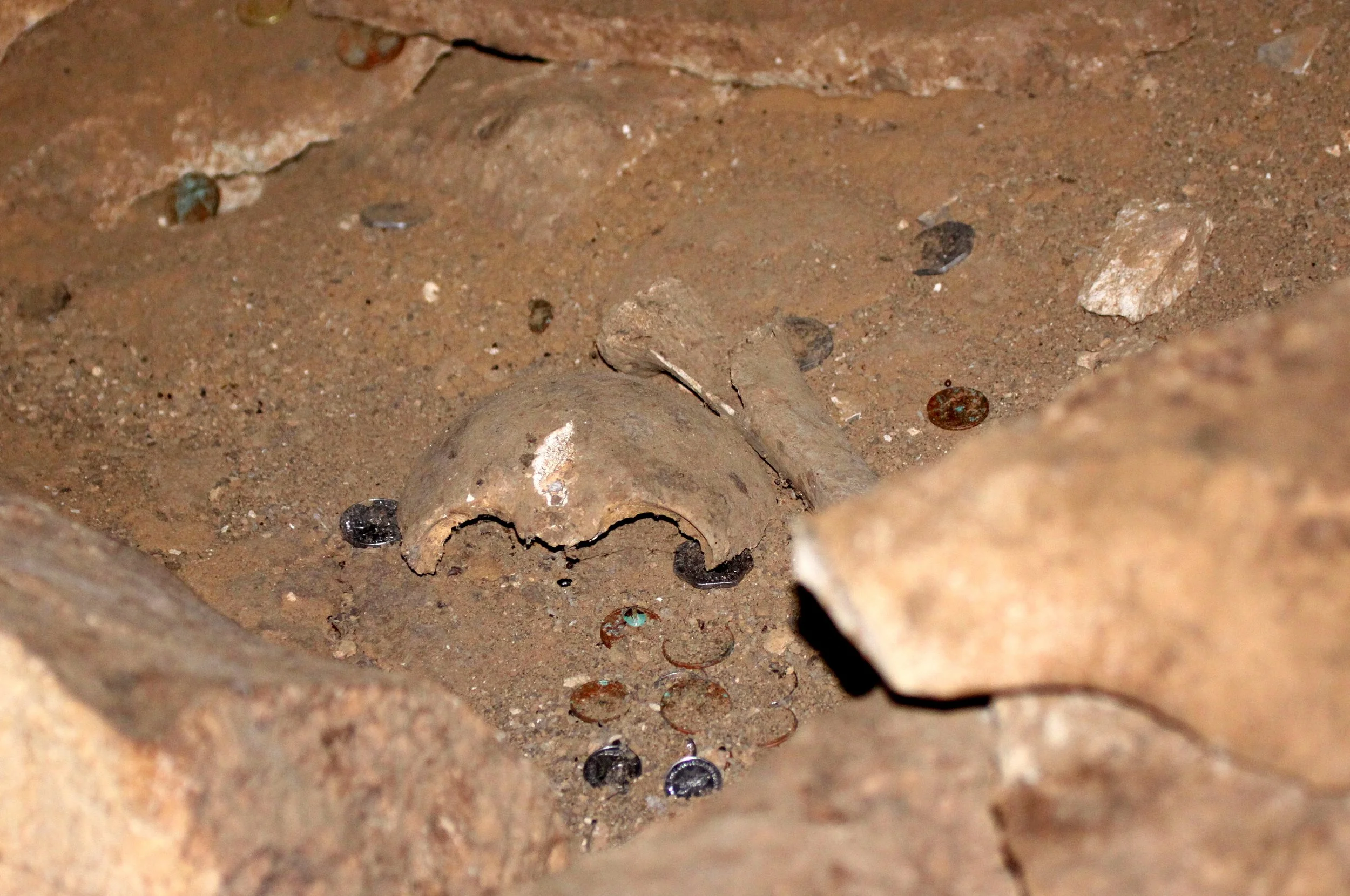 ANKARANA NATIONAL PARK MADAGASCAR - SKELETON OF KING IN CAVE.JPG