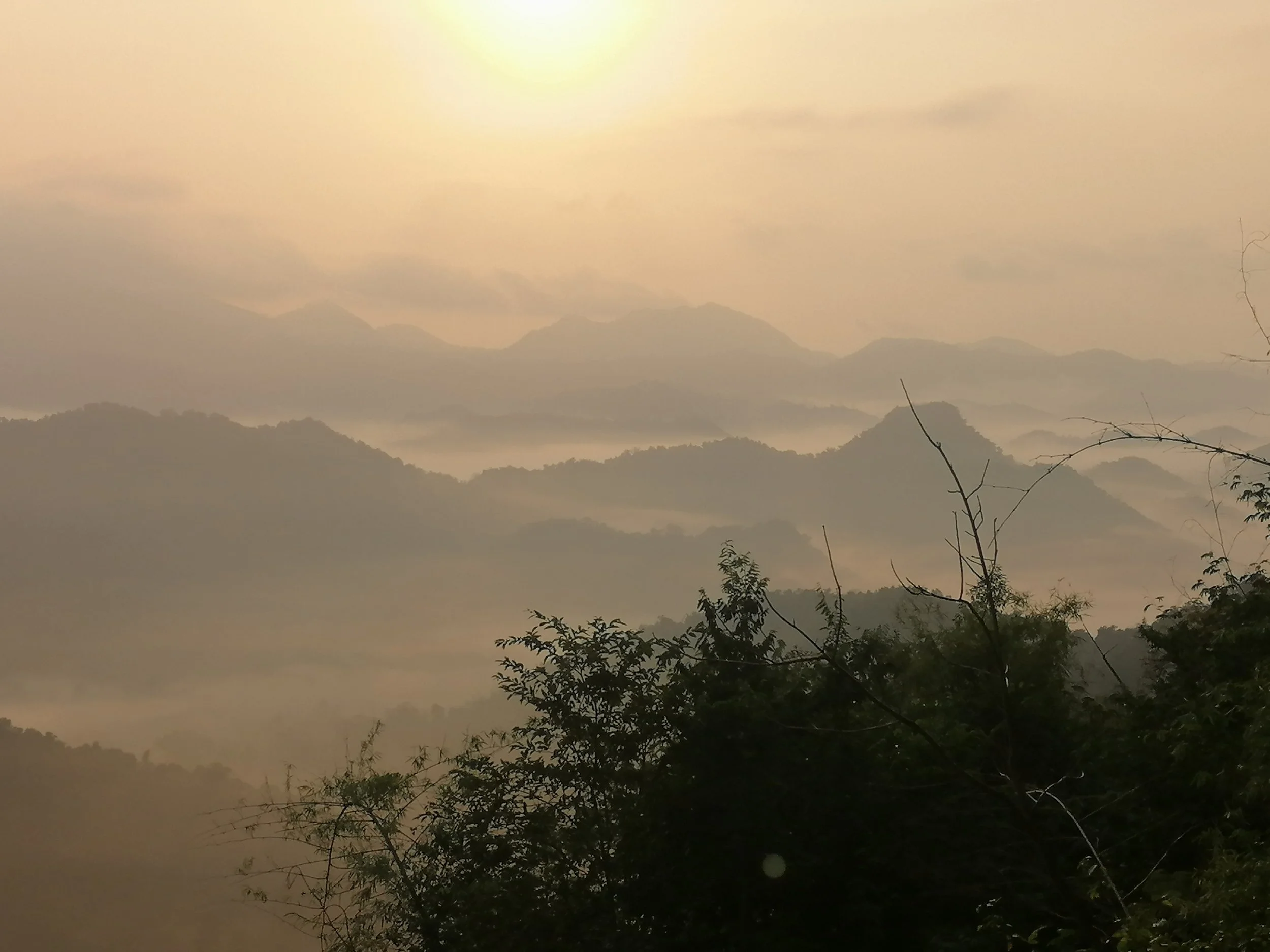 Lovely views toward the west.  Burma is in this image