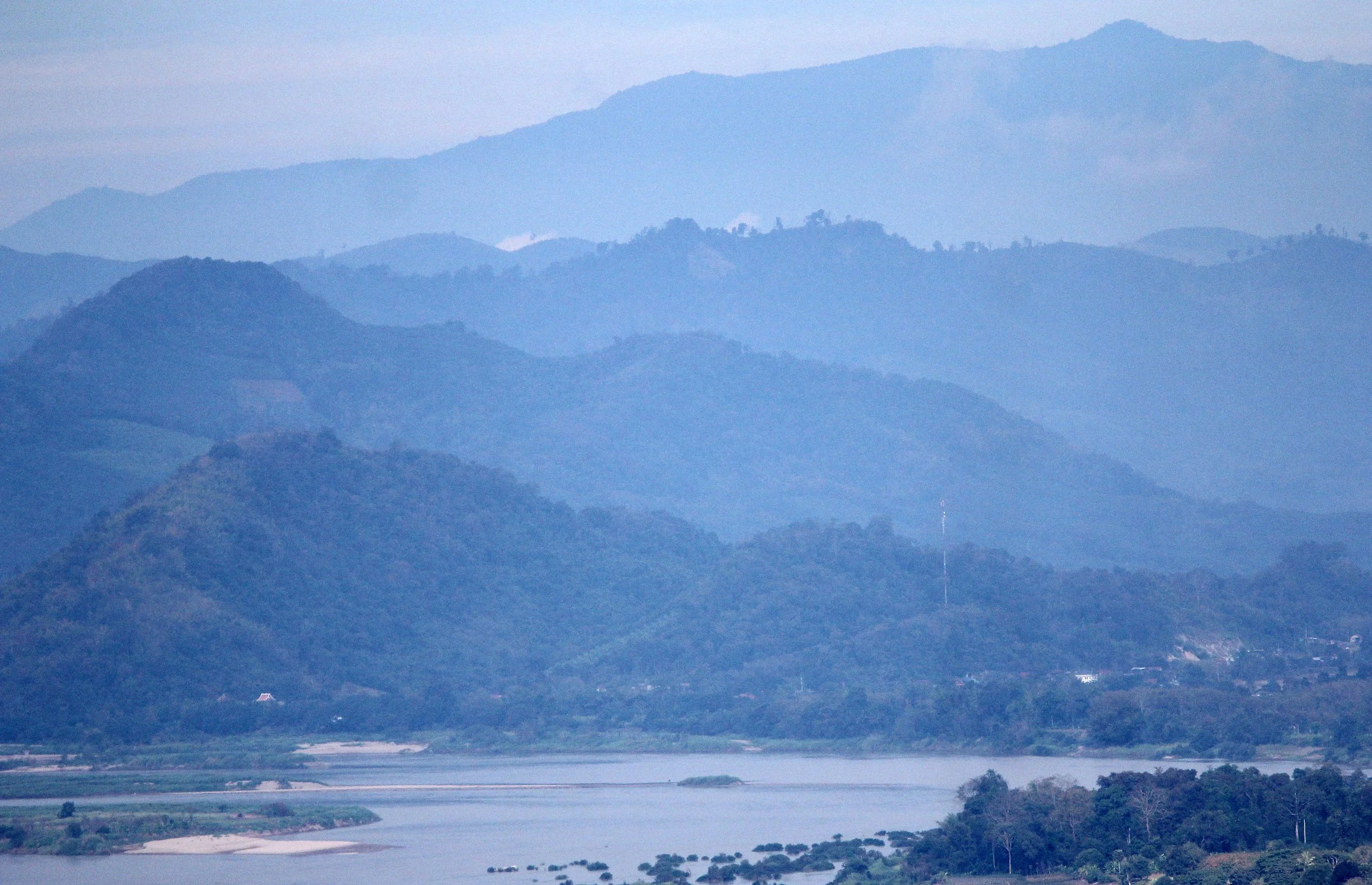 Views of the Mekong from Wat Phatak Sua Nongkai Road Trip