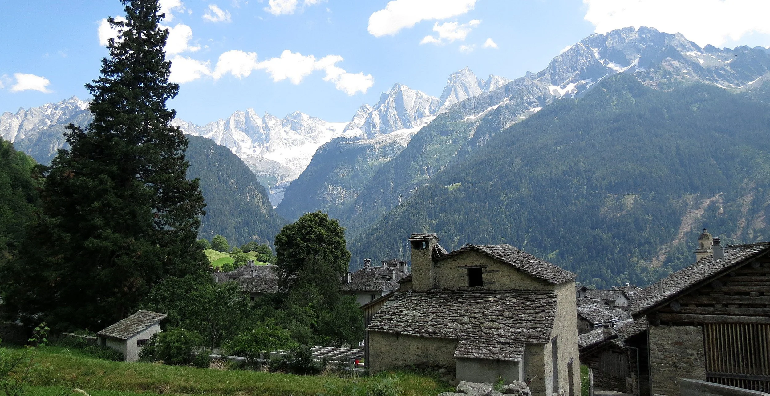 Swiss National Park as seen by Soglio